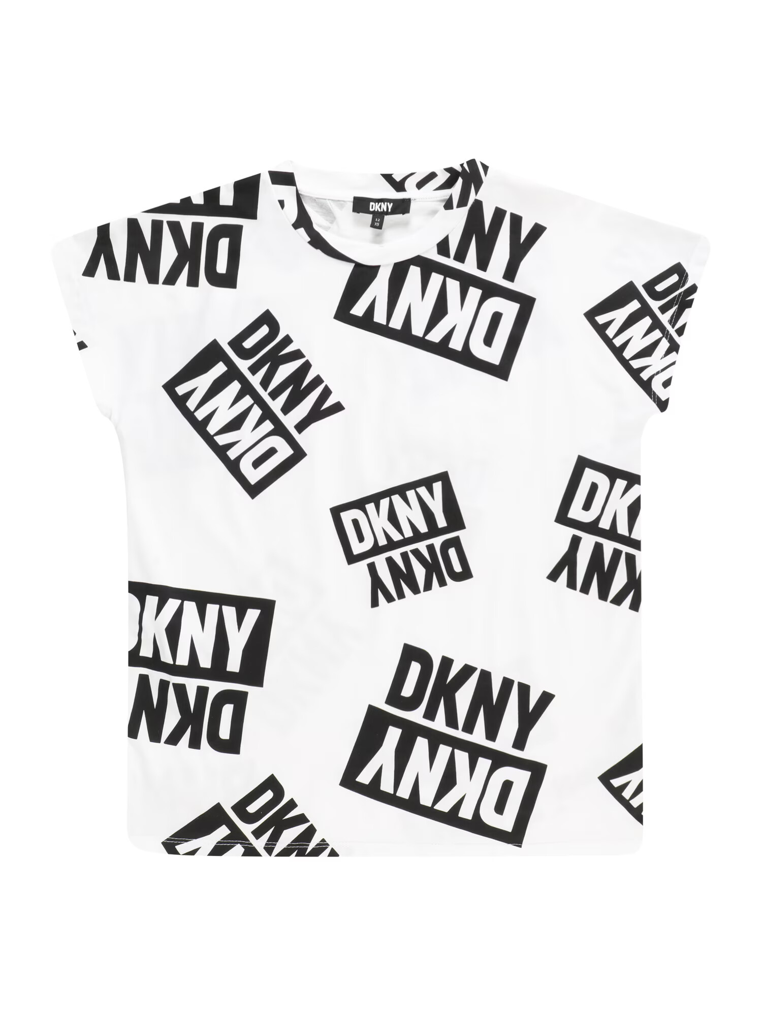 DKNY Tricou negru / alb - Pled.ro