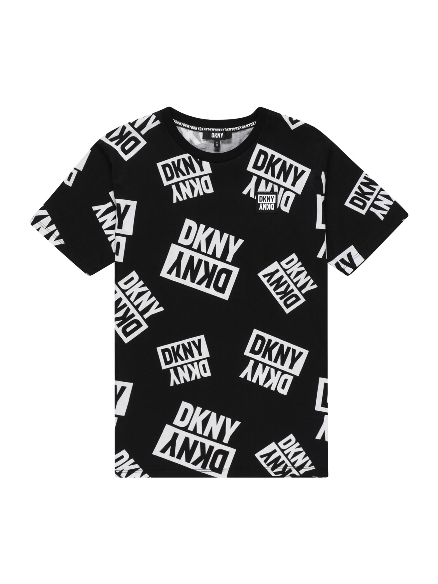 DKNY Tricou negru / alb - Pled.ro