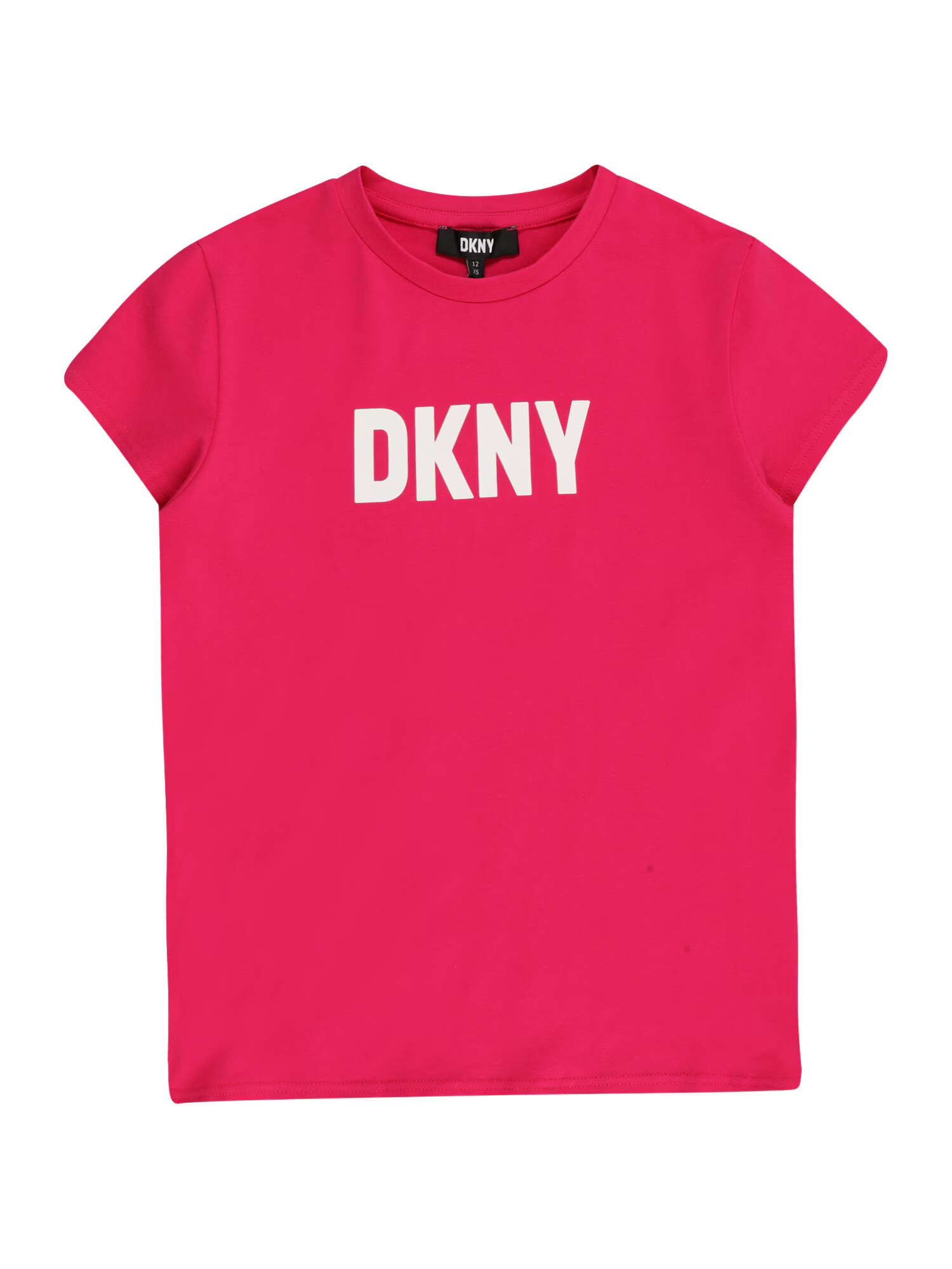 DKNY Tricou roz zmeură / alb - Pled.ro