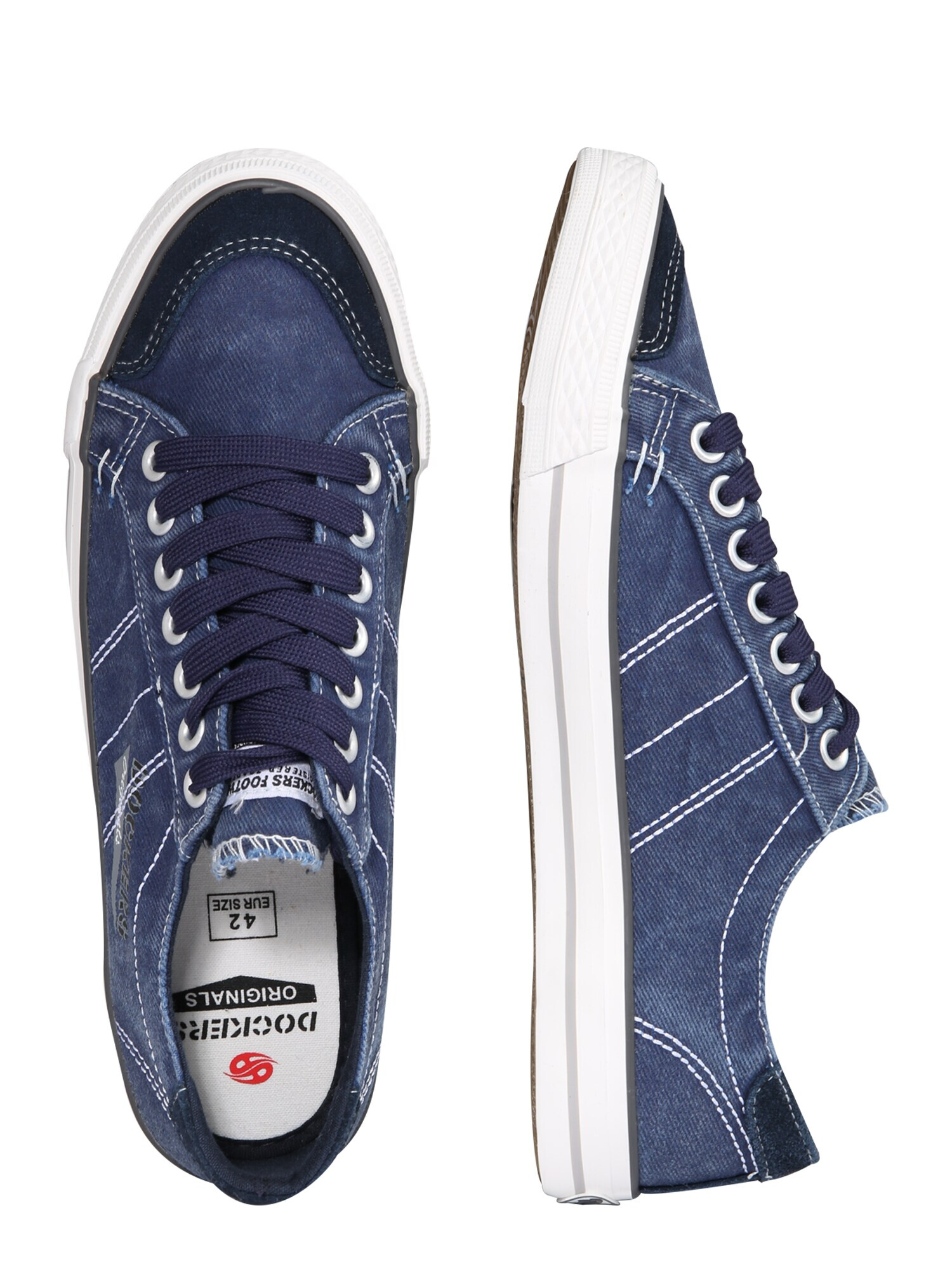 Dockers by Gerli Sneaker low bleumarin / alb - Pled.ro