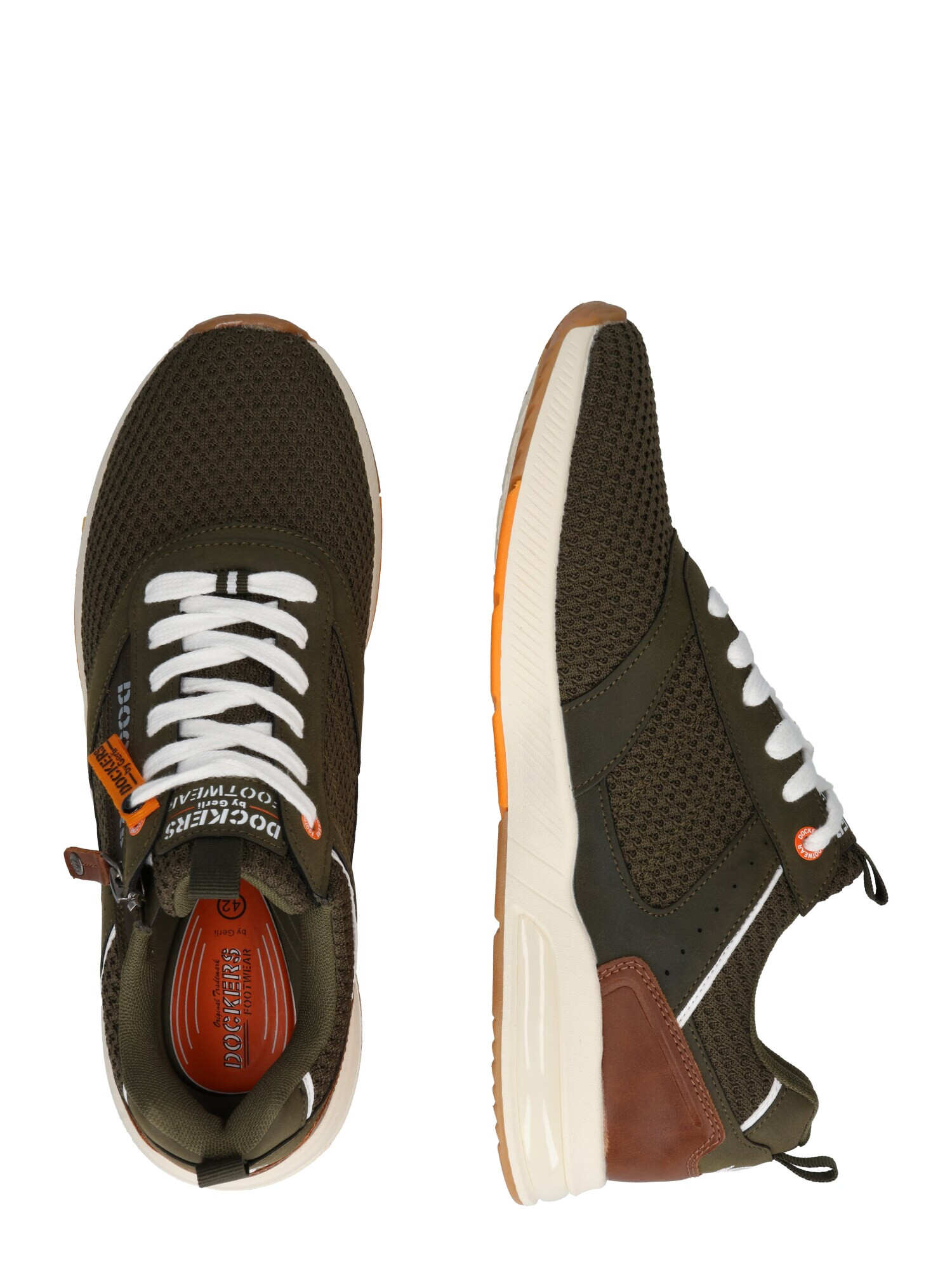 Dockers by Gerli Sneaker low maro / oliv / portocaliu / alb - Pled.ro