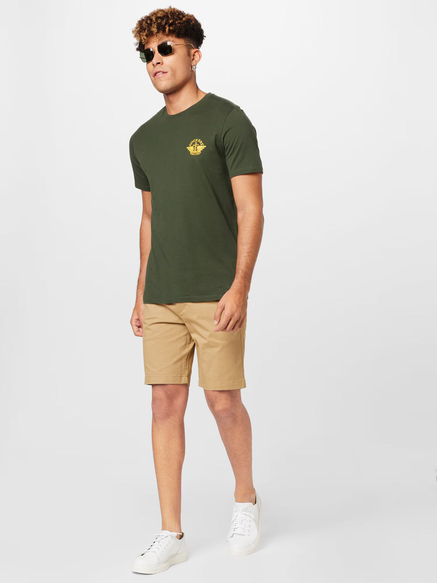 Dockers Tricou galben lămâie / verde închis - Pled.ro