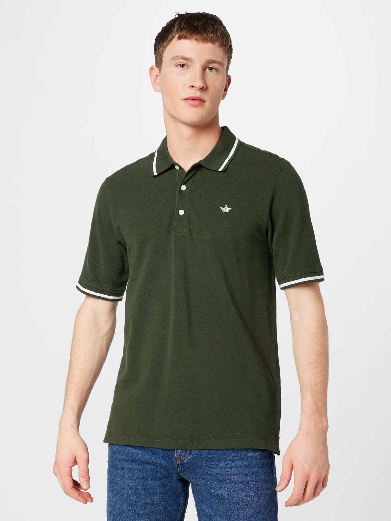 Dockers Tricou verde pin / alb - Pled.ro