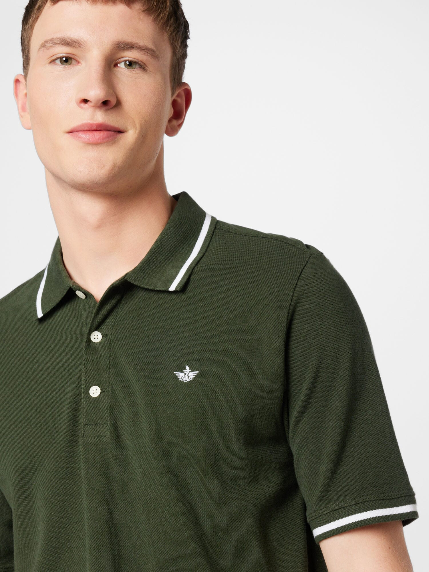 Dockers Tricou verde pin / alb - Pled.ro