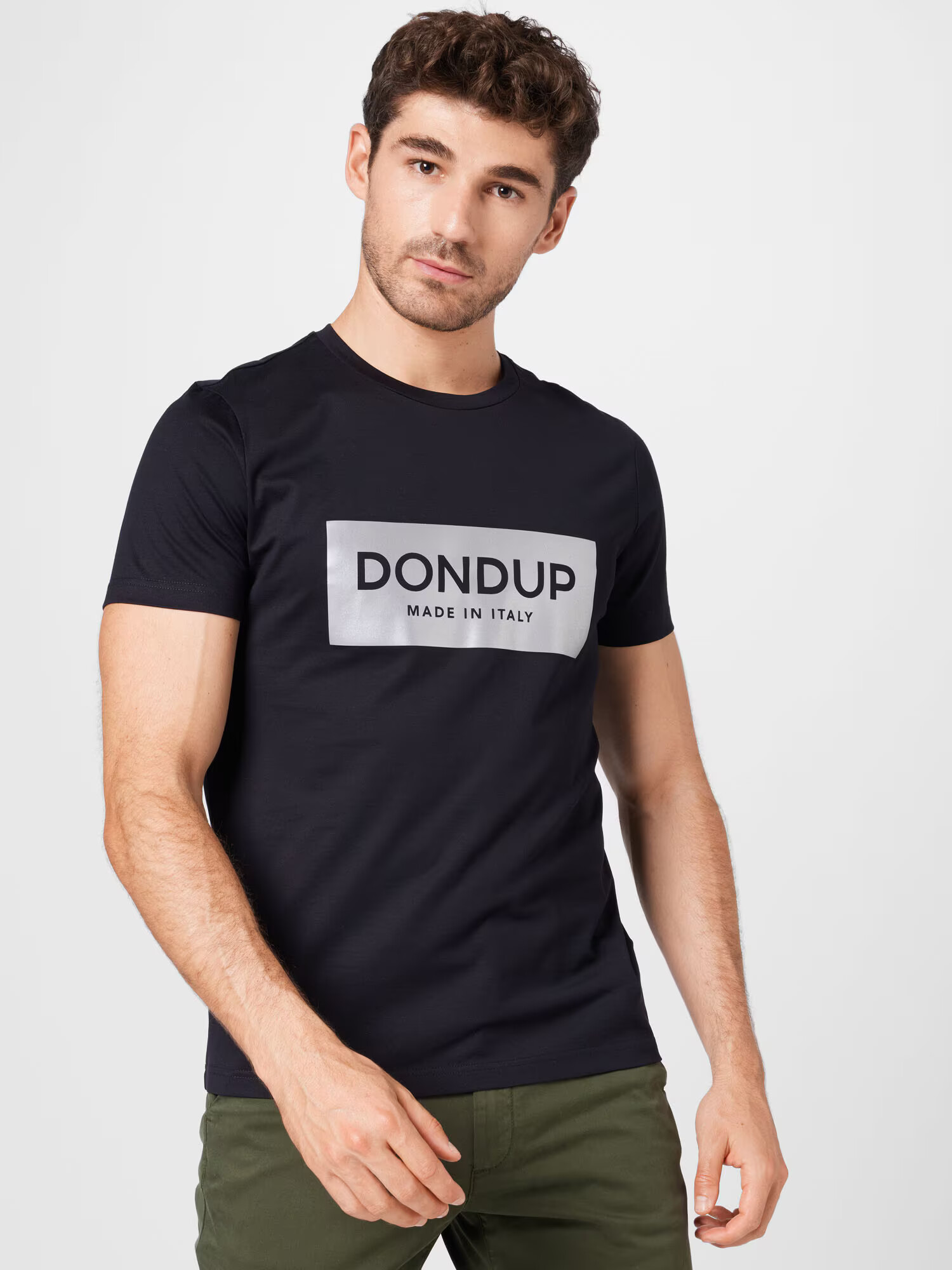 Dondup Tricou gri deschis / negru - Pled.ro