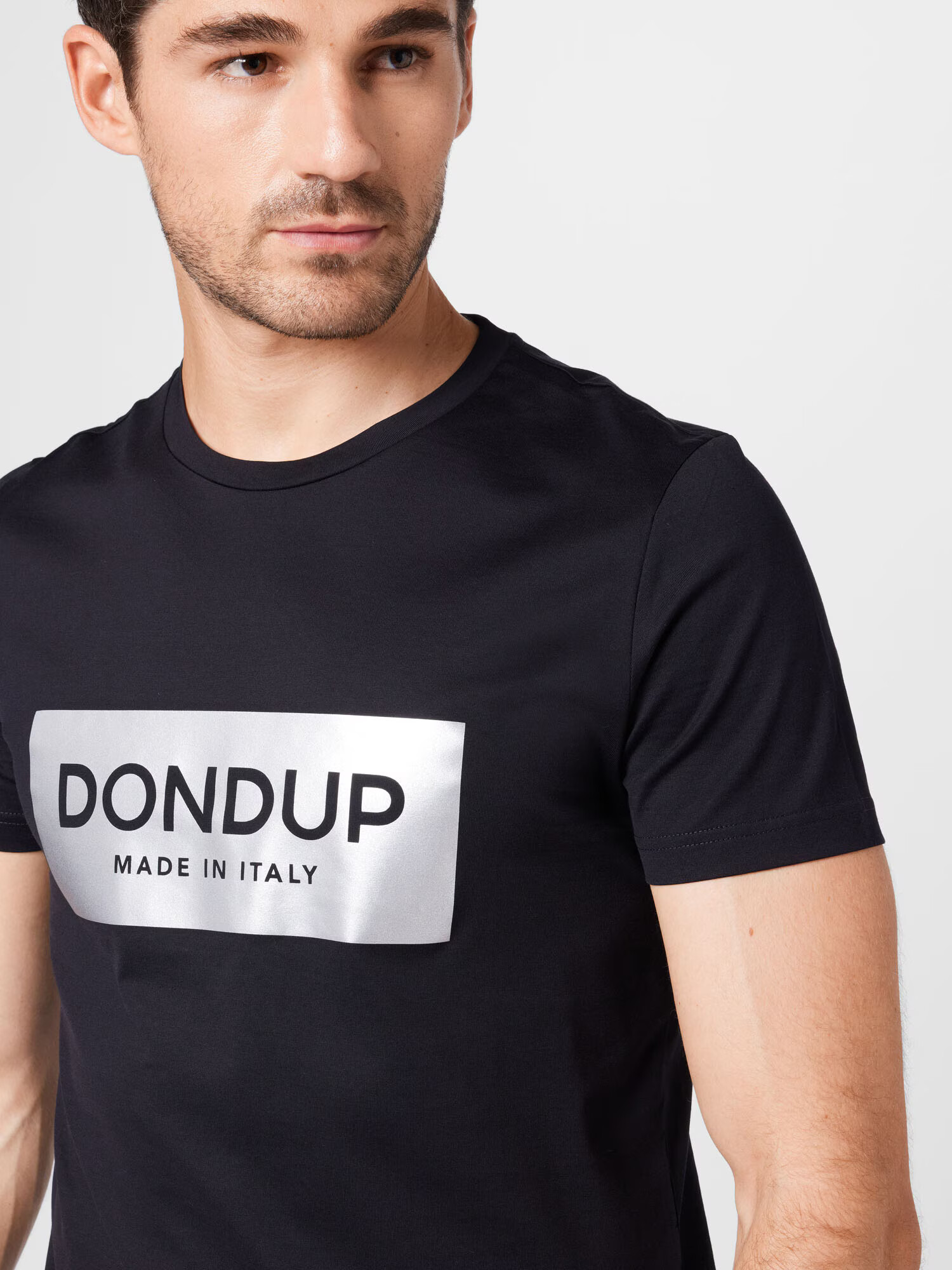 Dondup Tricou gri deschis / negru - Pled.ro