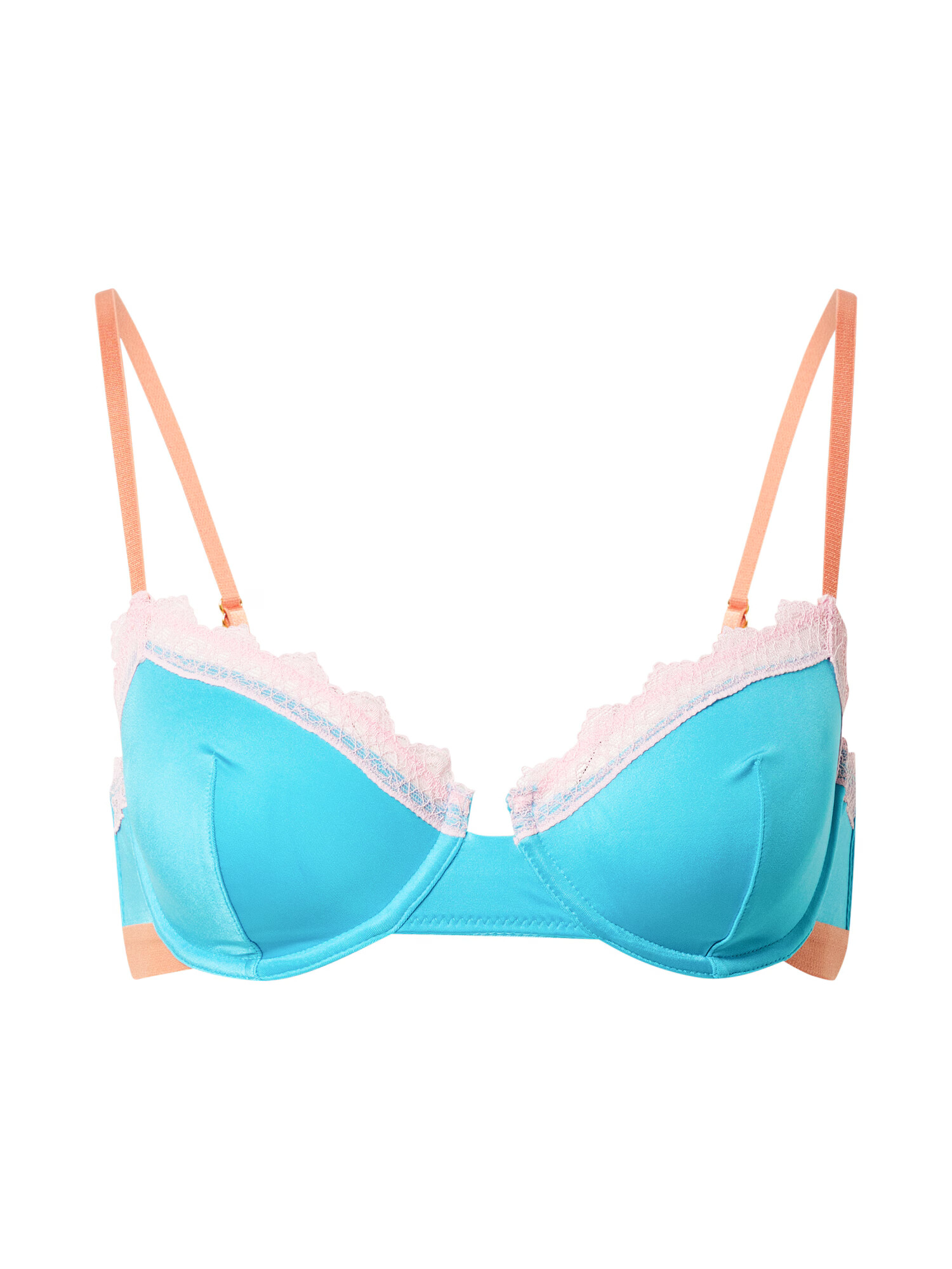 Dora Larsen Sutien 'SIENNA' albastru aqua / portocaliu somon / alb - Pled.ro