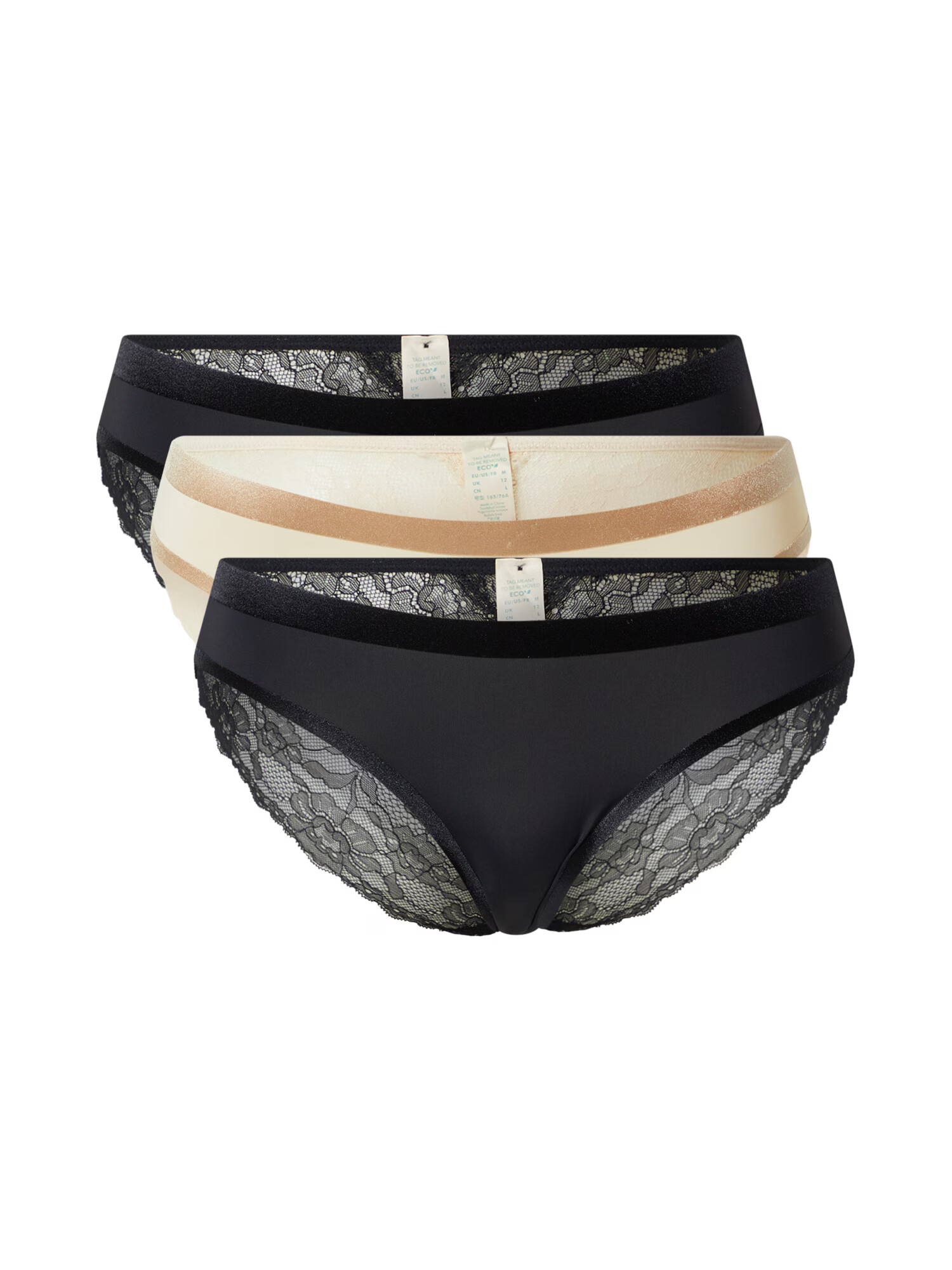 Dorina Slip 'CRYSTAL' bej / negru - Pled.ro