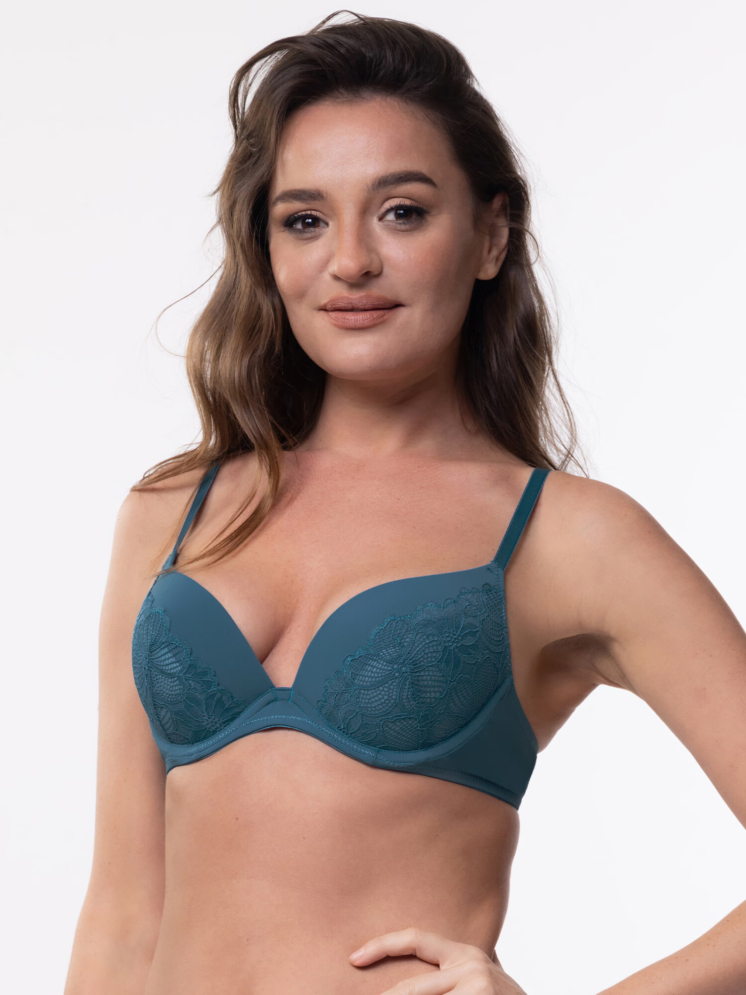 Dorina Sutien 'KELSEA PLUNGE' verde petrol - Pled.ro