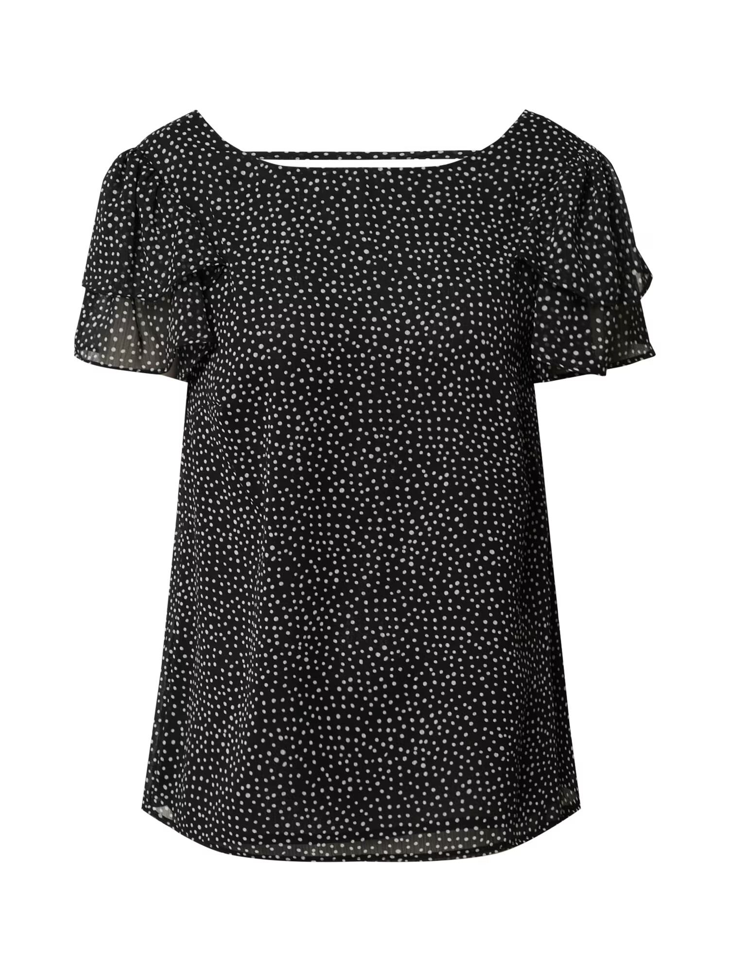 Dorothy Perkins Bluză 'DOUBLE RUFFLE TEE' negru - Pled.ro