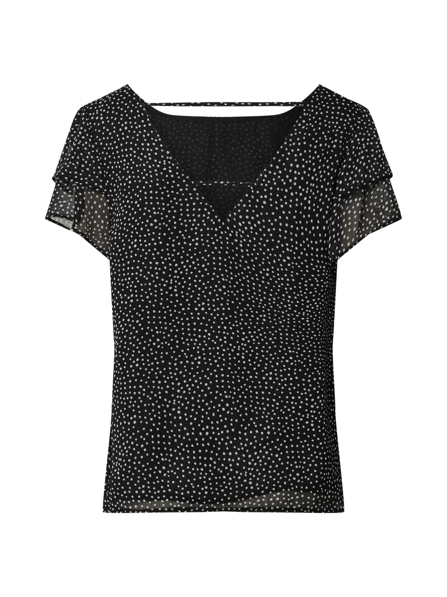 Dorothy Perkins Bluză 'DOUBLE RUFFLE TEE' negru - Pled.ro