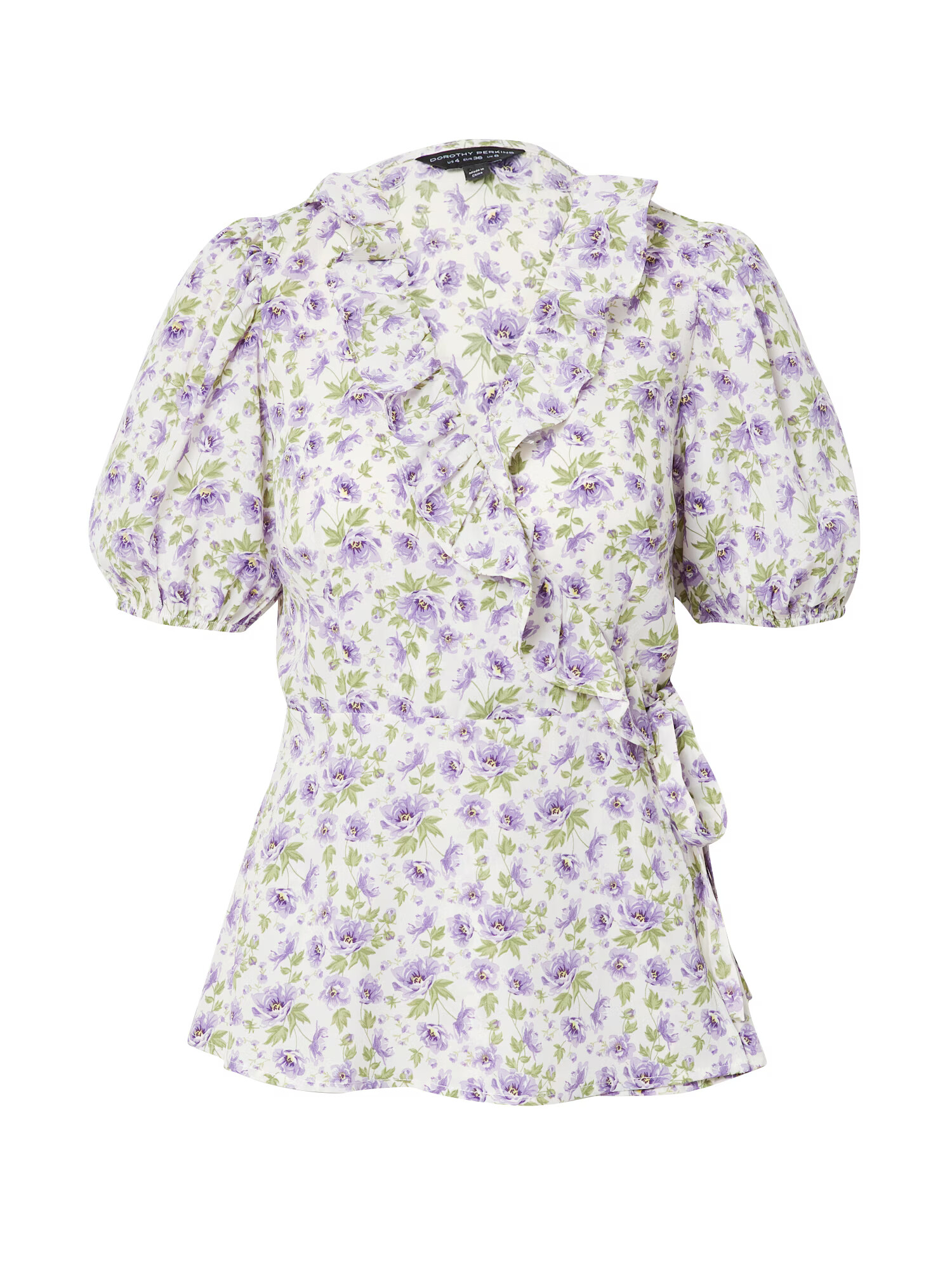 Dorothy Perkins Bluză fildeş / verde deschis / lila - Pled.ro