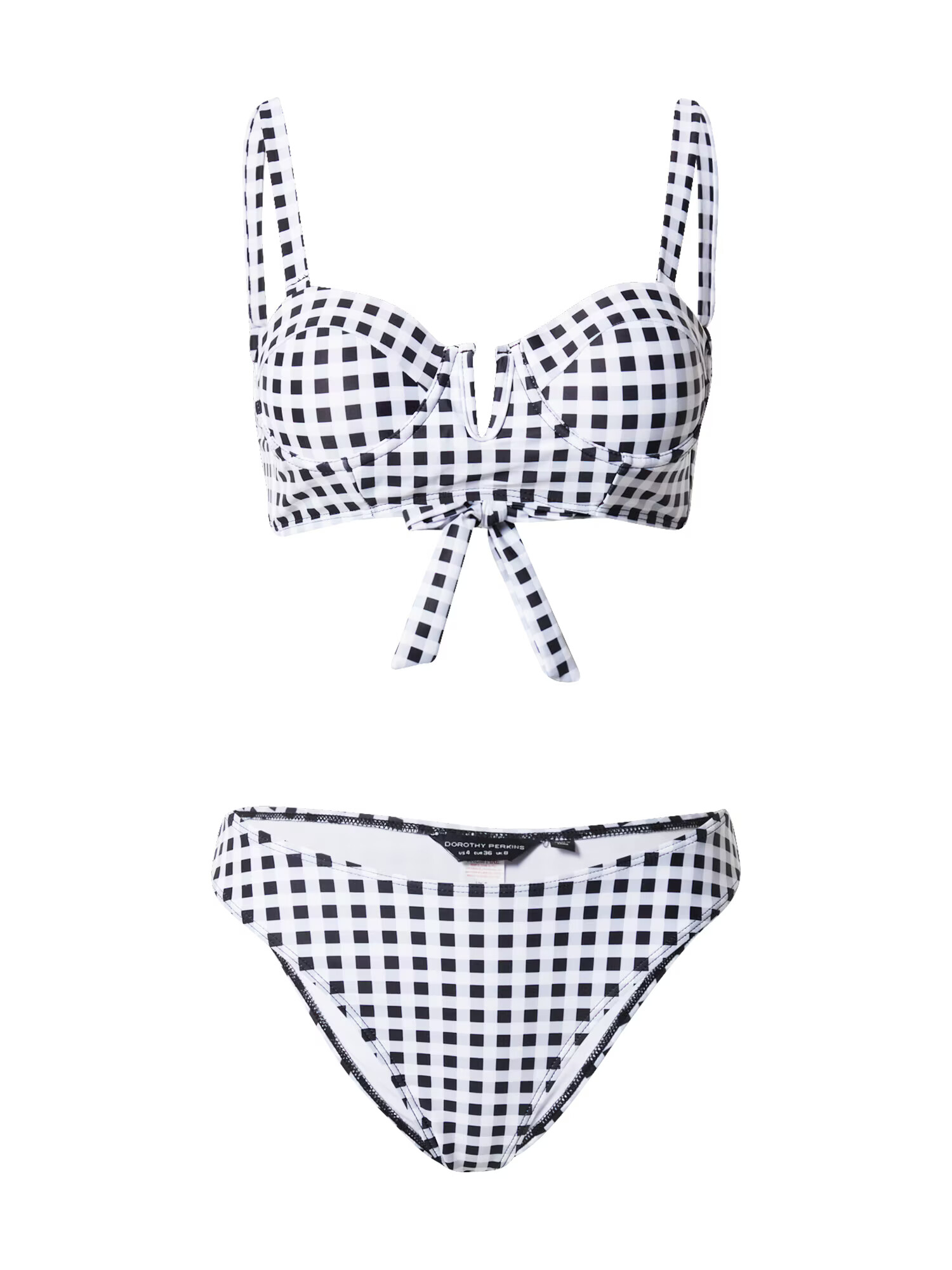 Dorothy Perkins Costum de baie două piese negru / alb - Pled.ro