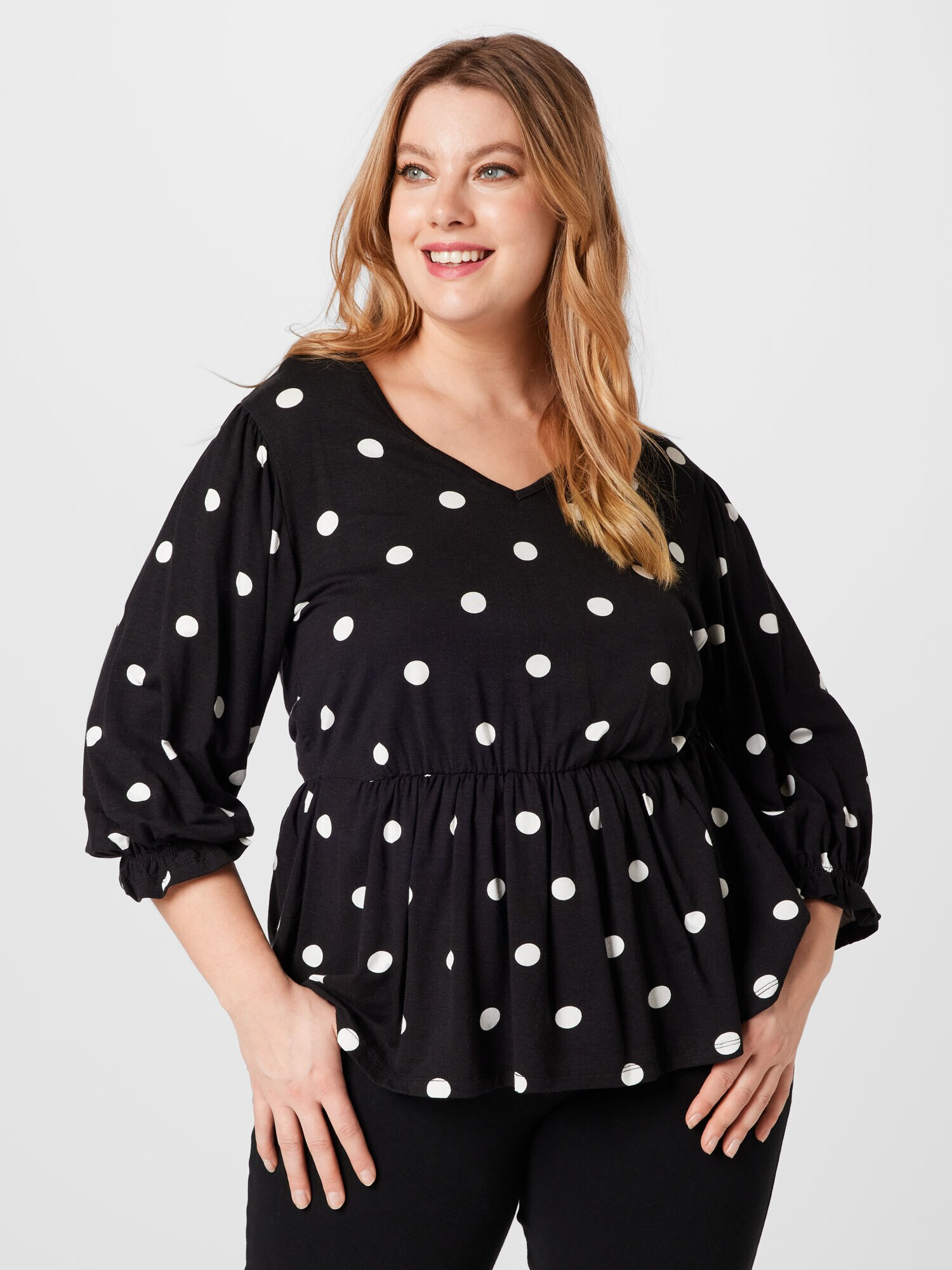 Dorothy Perkins Curve Bluză negru / alb - Pled.ro