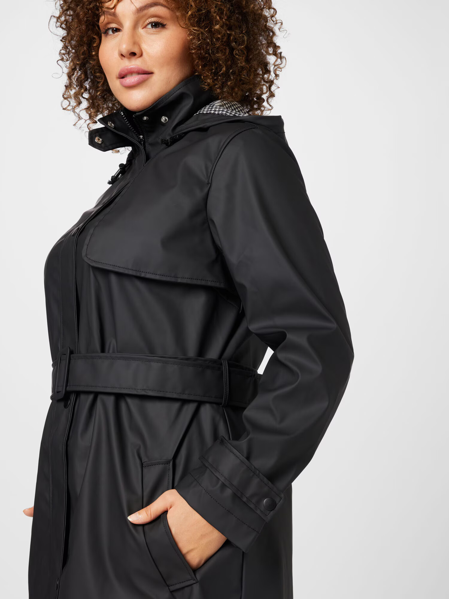 Dorothy Perkins Curve Palton de primăvară-toamnă negru - Pled.ro