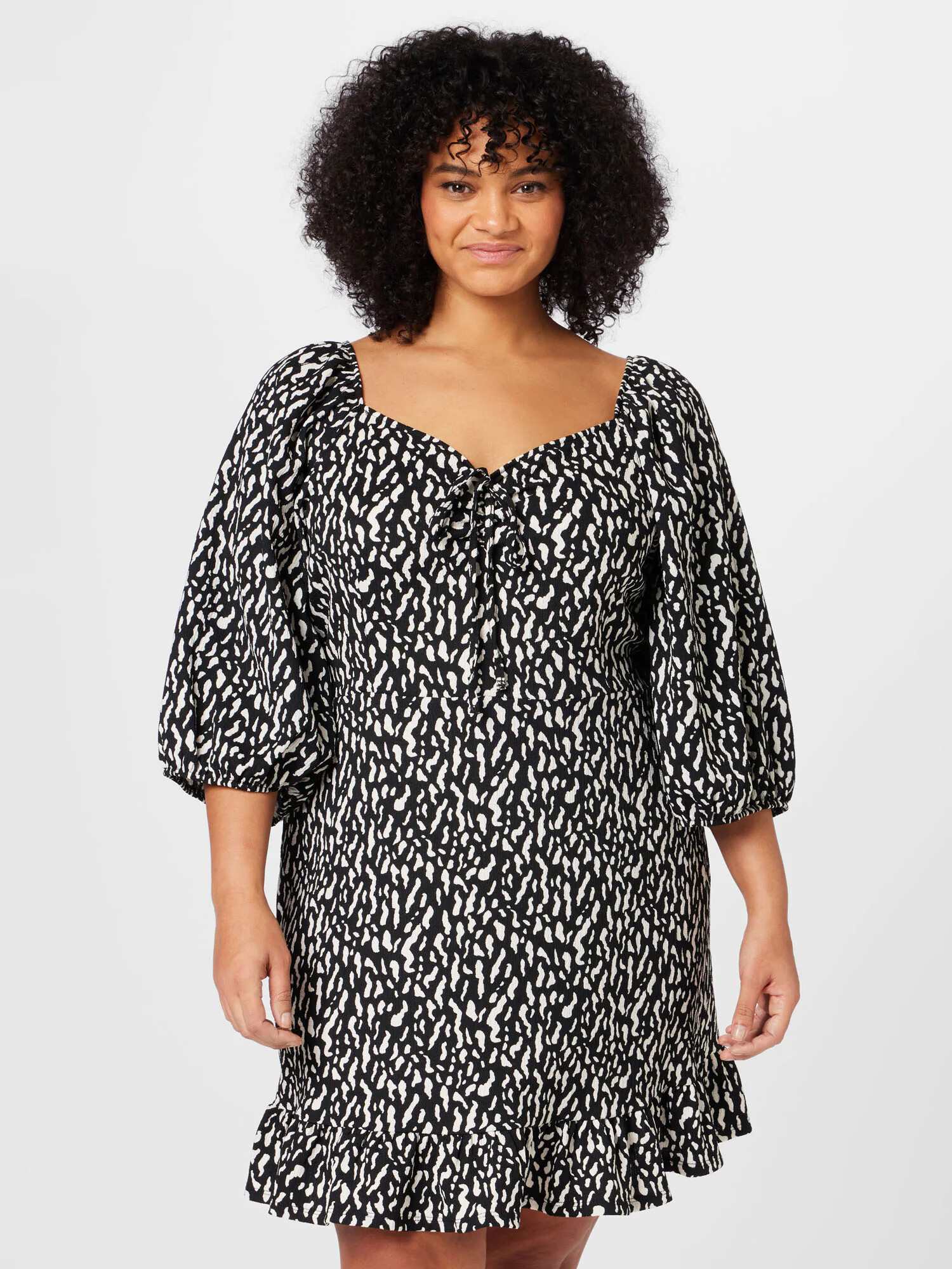 Dorothy Perkins Curve Rochie negru / alb - Pled.ro