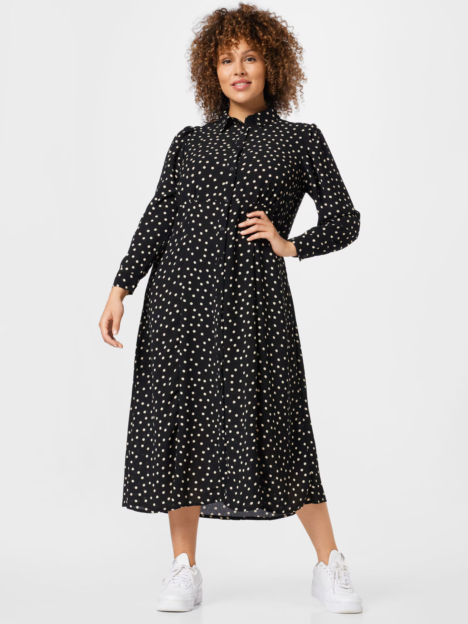 Dorothy Perkins Curve Rochie tip bluză negru / alb - Pled.ro