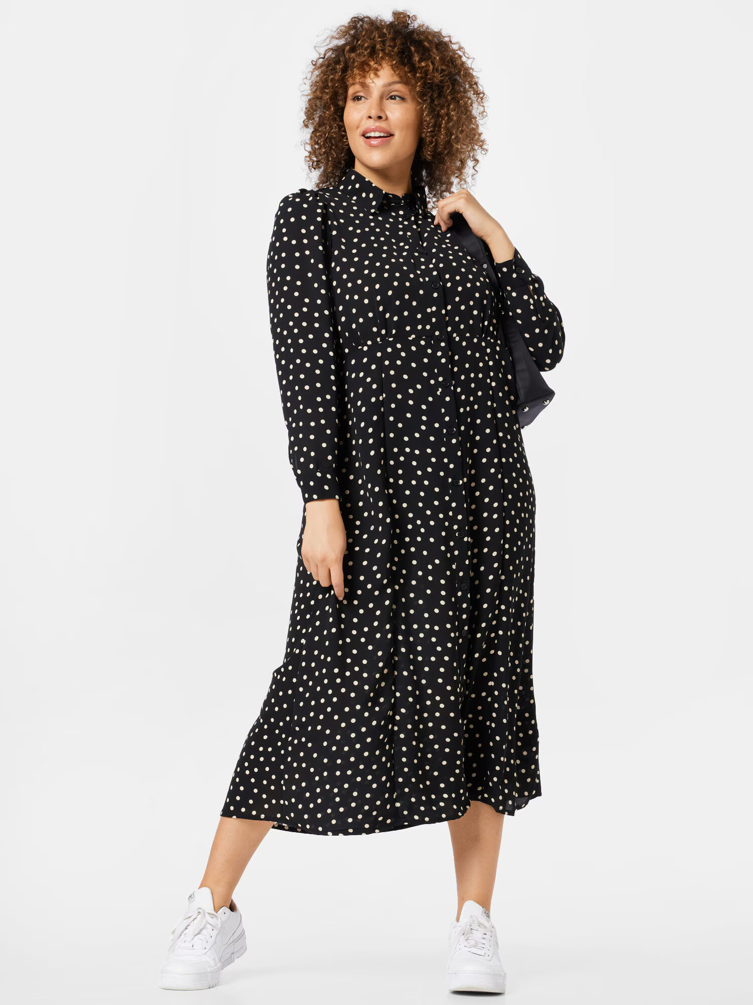 Dorothy Perkins Curve Rochie tip bluză negru / alb - Pled.ro