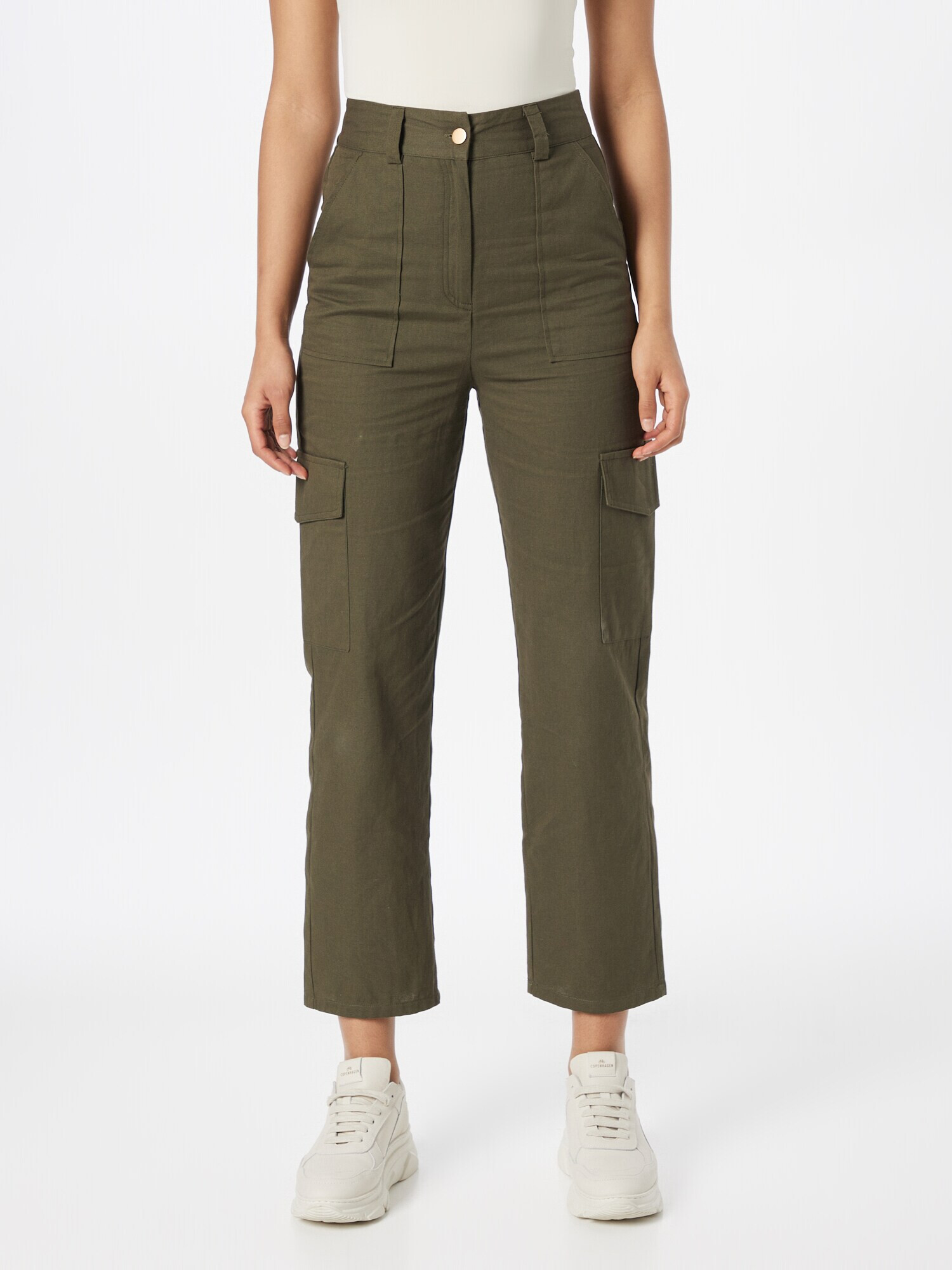 Dorothy Perkins Pantaloni cu buzunare kaki - Pled.ro