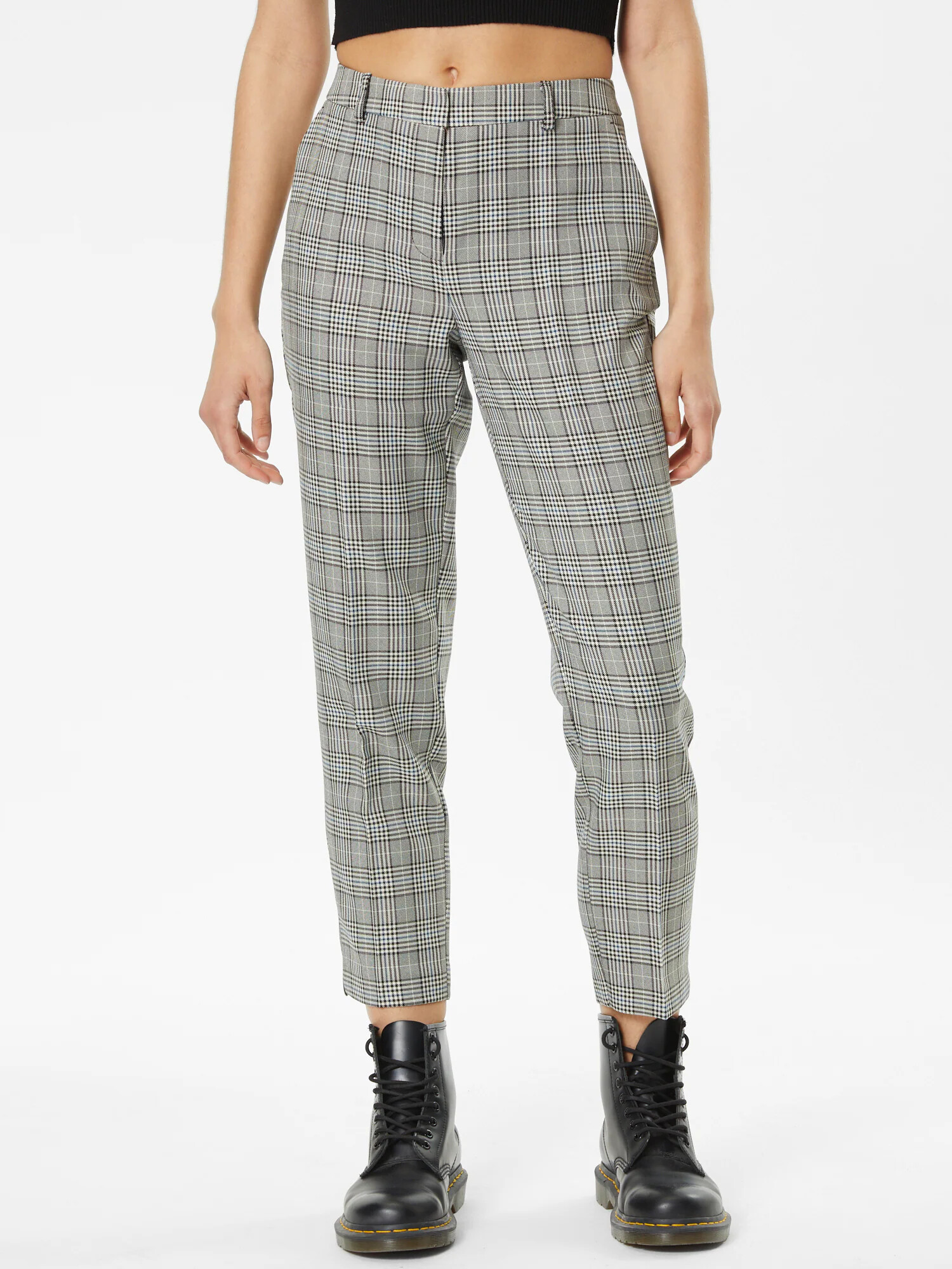 Dorothy Perkins Pantaloni cu dungă albastru porumbel / negru / alb - Pled.ro