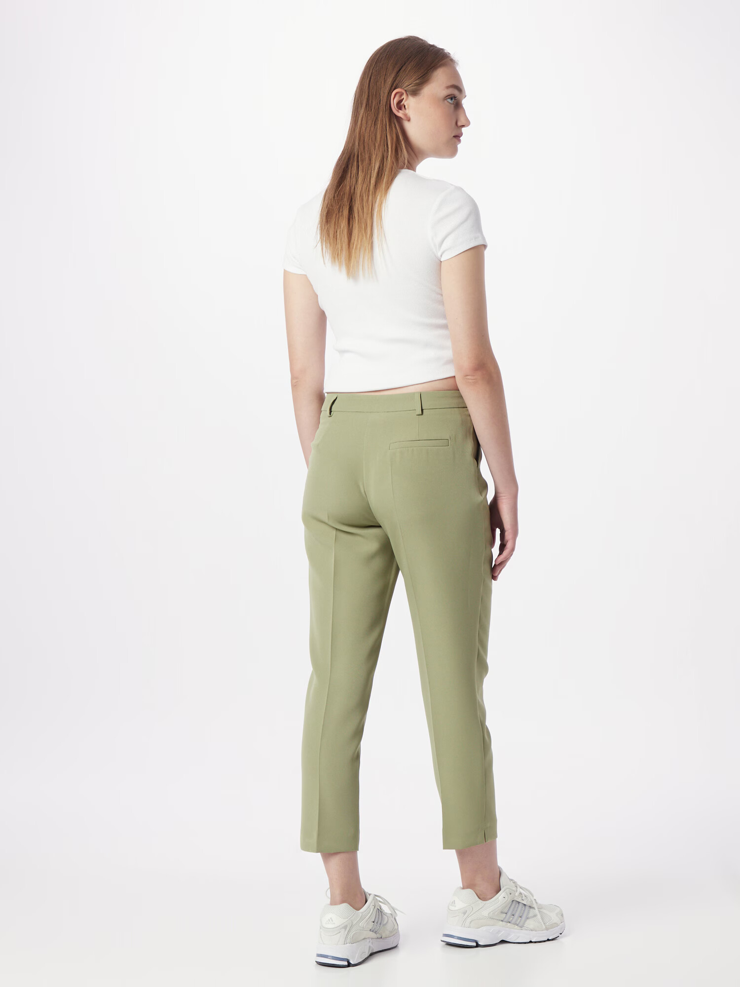 Dorothy Perkins Pantaloni cu dungă 'Grazer' oliv - Pled.ro