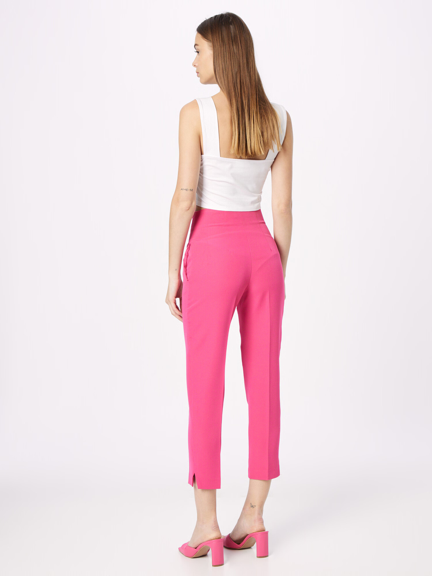 Dorothy Perkins Pantaloni cu dungă magenta - Pled.ro