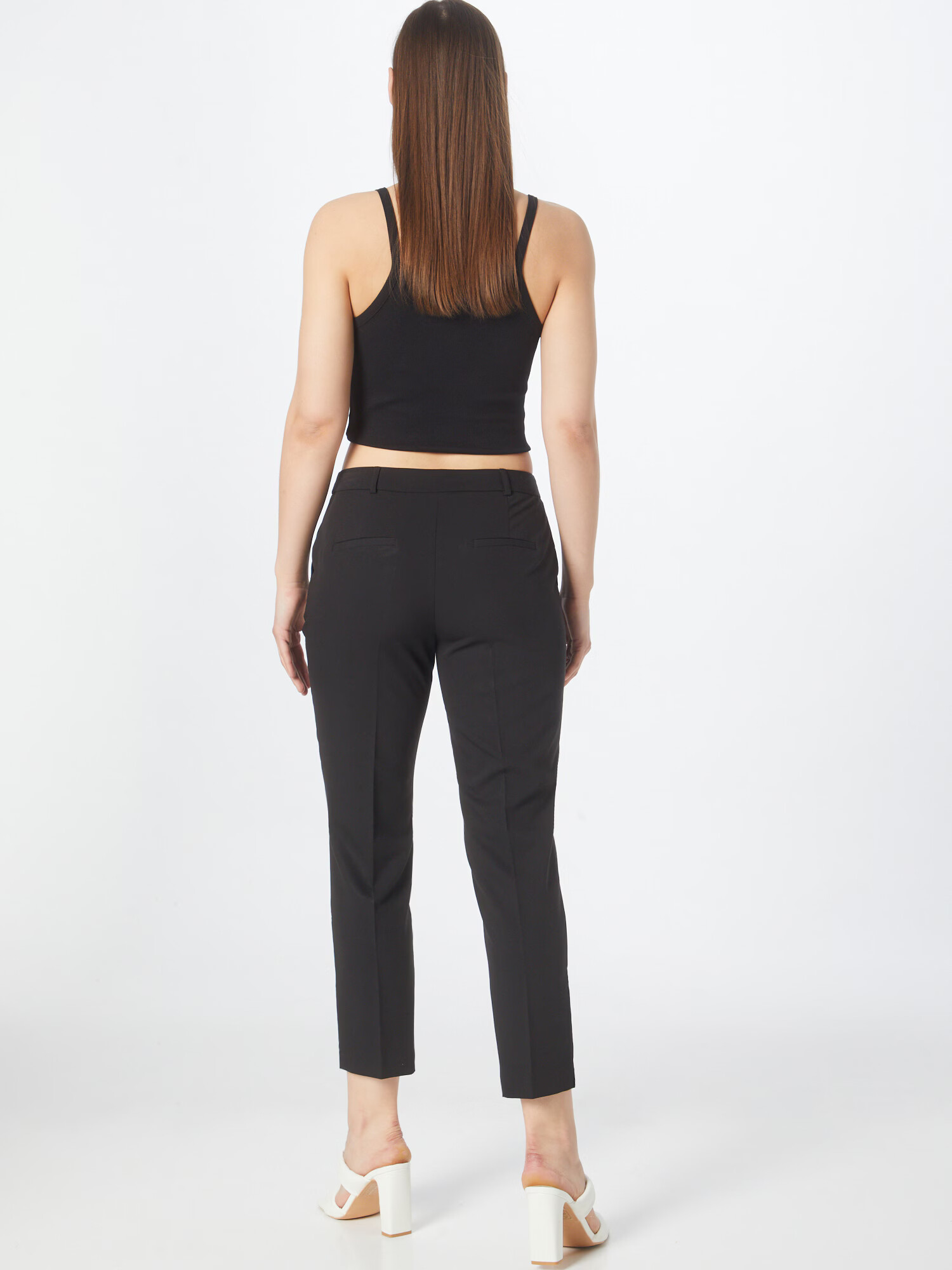 Dorothy Perkins Pantaloni cu dungă negru - Pled.ro