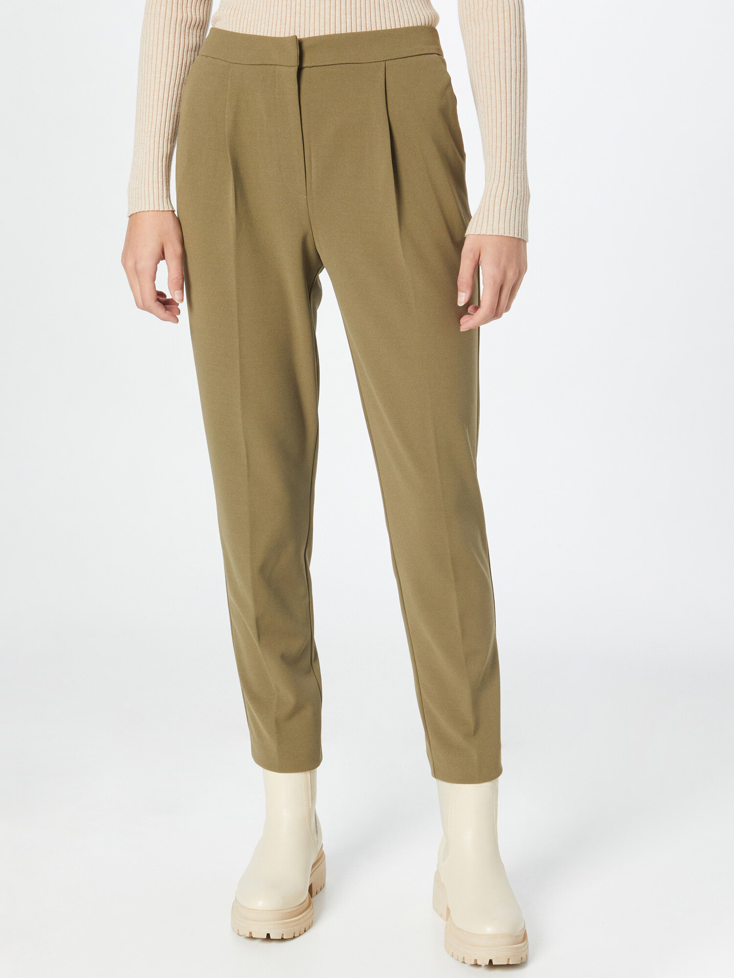 Dorothy Perkins Pantaloni cu dungă oliv - Pled.ro