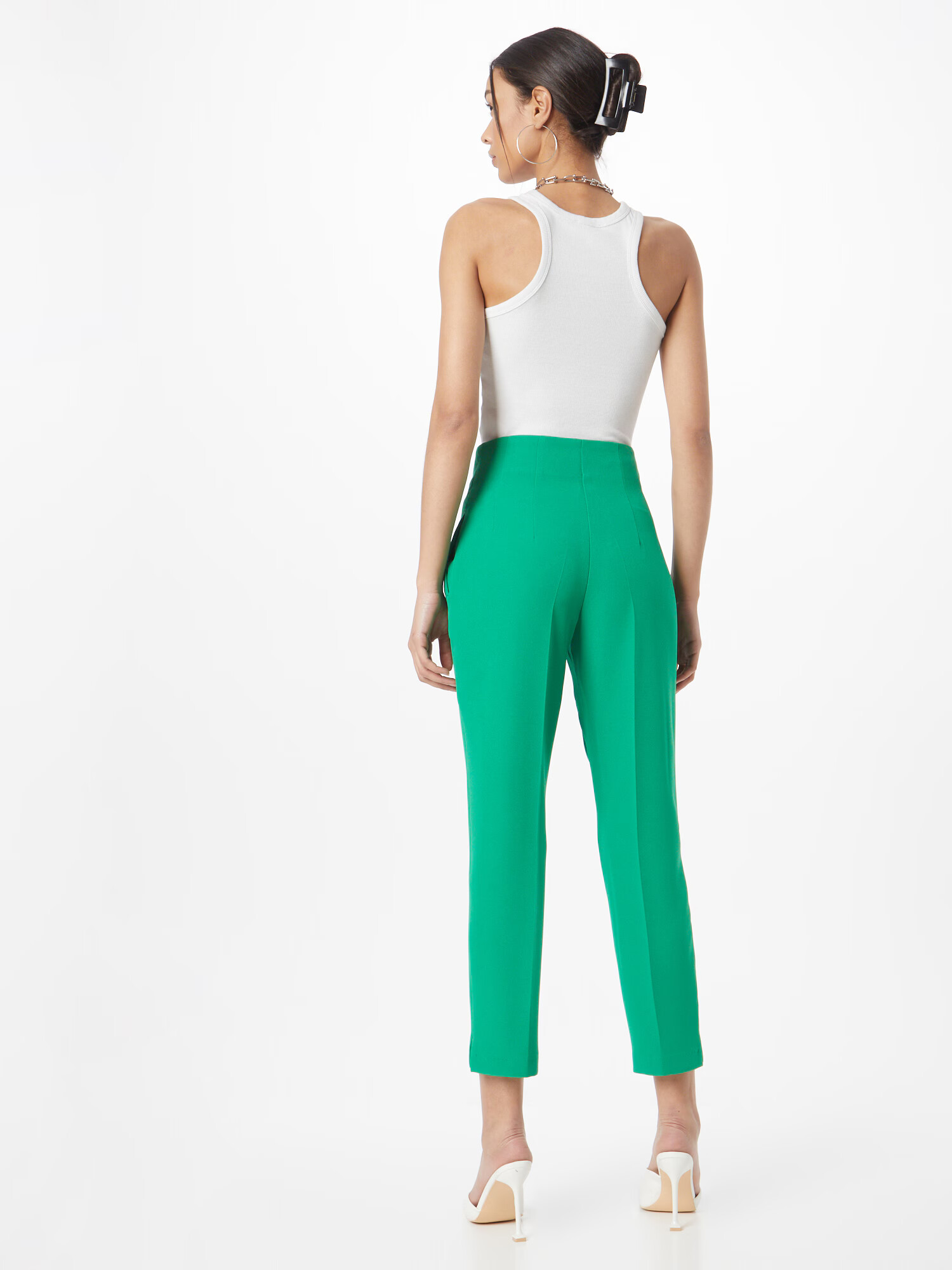 Dorothy Perkins Pantaloni cu dungă verde deschis - Pled.ro