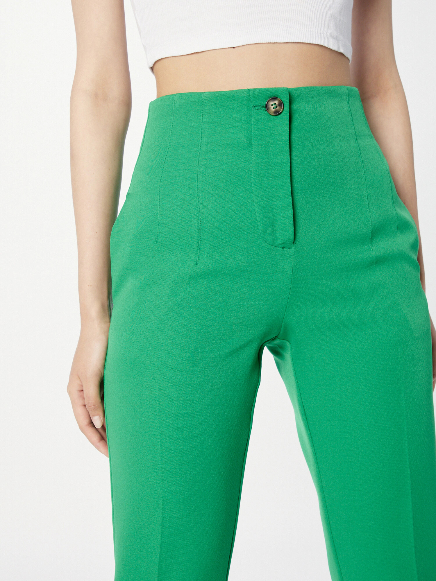 Dorothy Perkins Pantaloni cu dungă verde deschis - Pled.ro