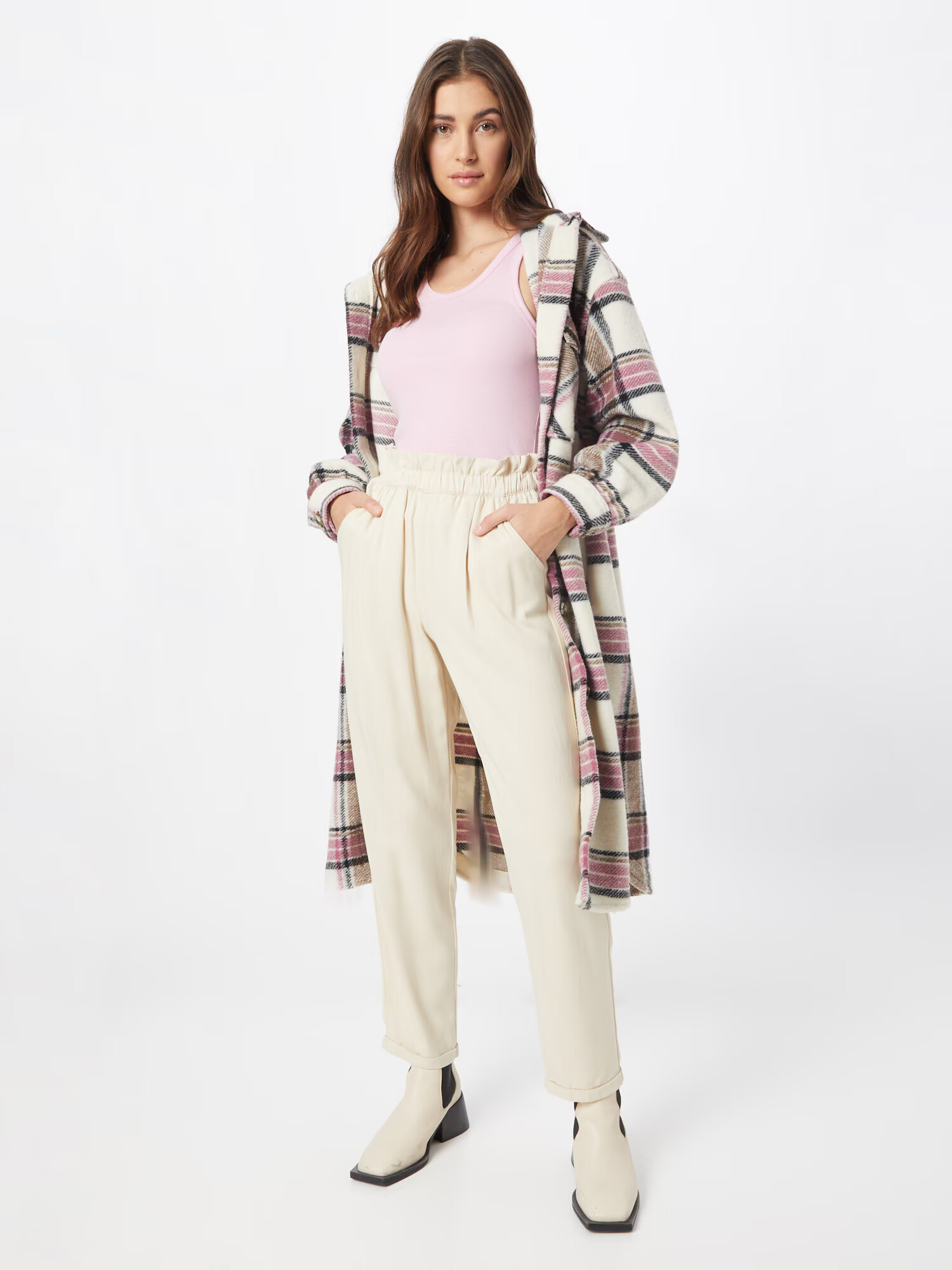 Dorothy Perkins Pantaloni cutați crem - Pled.ro