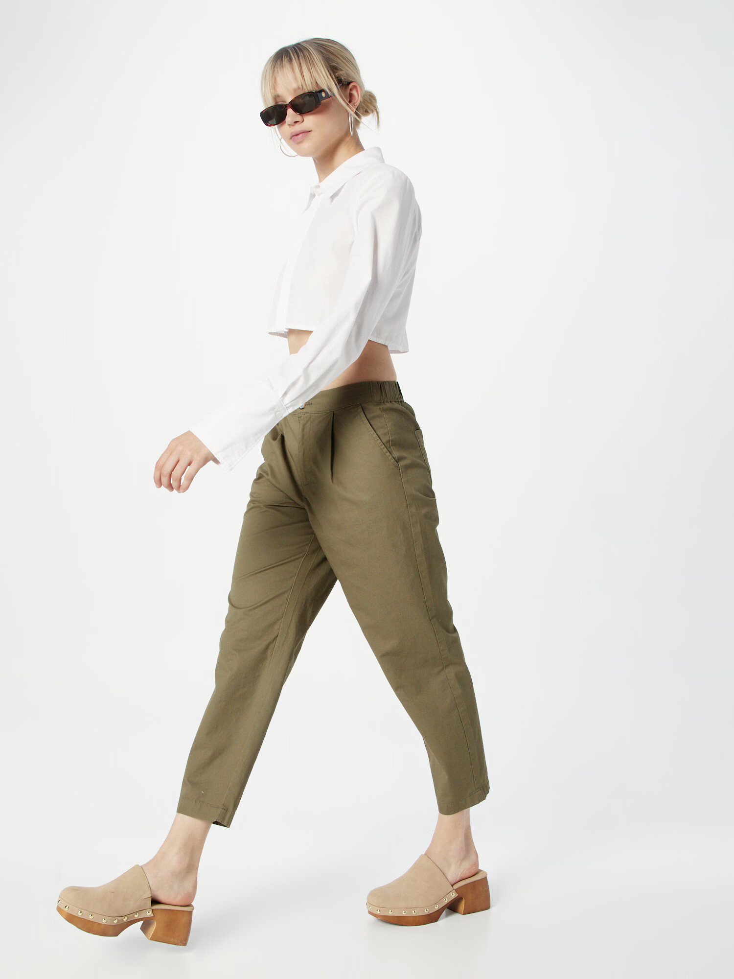 Dorothy Perkins Pantaloni cutați kaki - Pled.ro