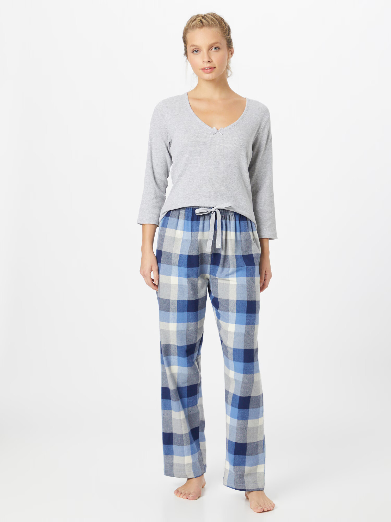 Dorothy Perkins Pijama bleumarin / albastru deschis / gri / alb - Pled.ro