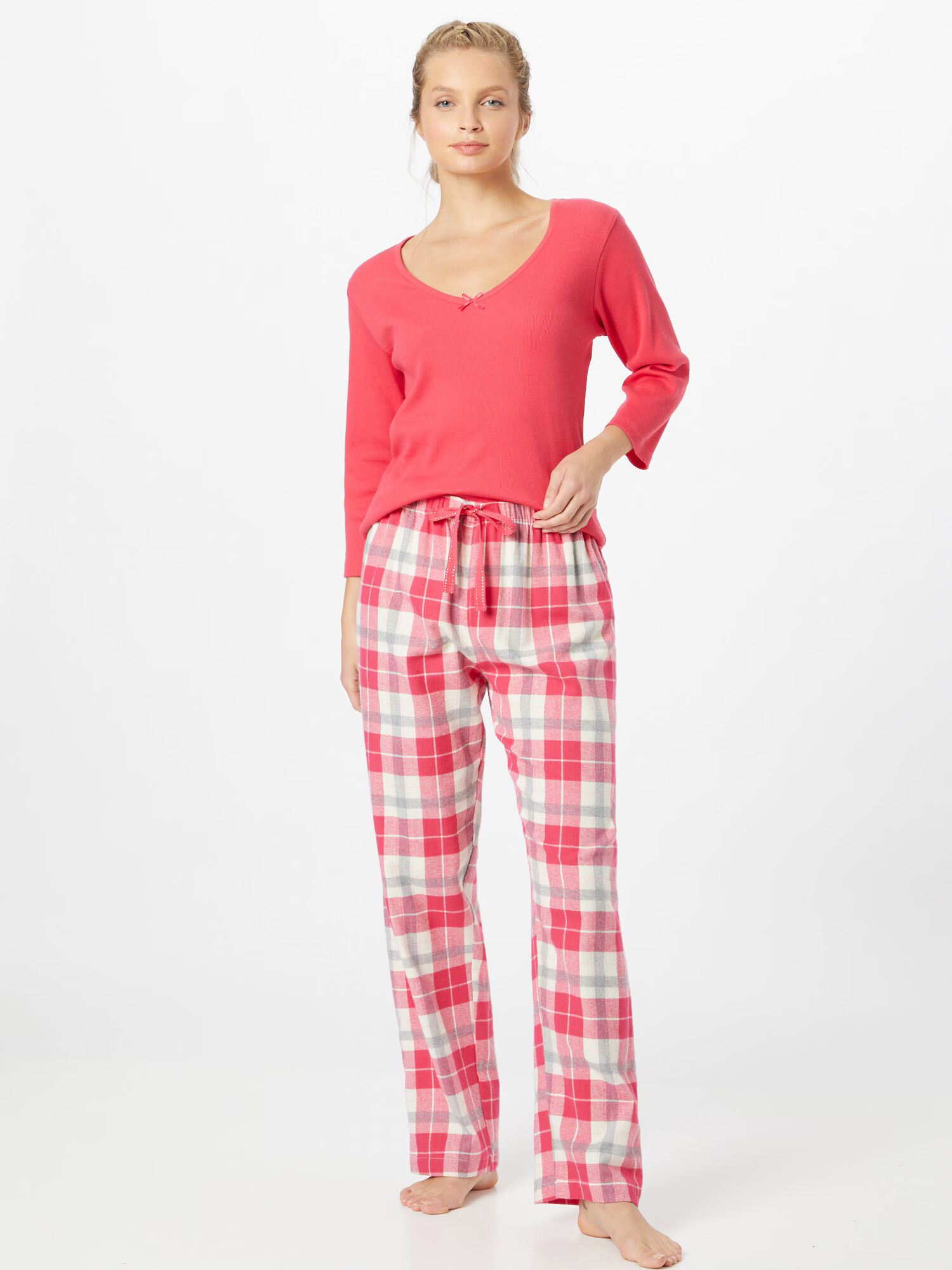 Dorothy Perkins Pijama 'Ceris' gri deschis / roz deschis / alb - Pled.ro