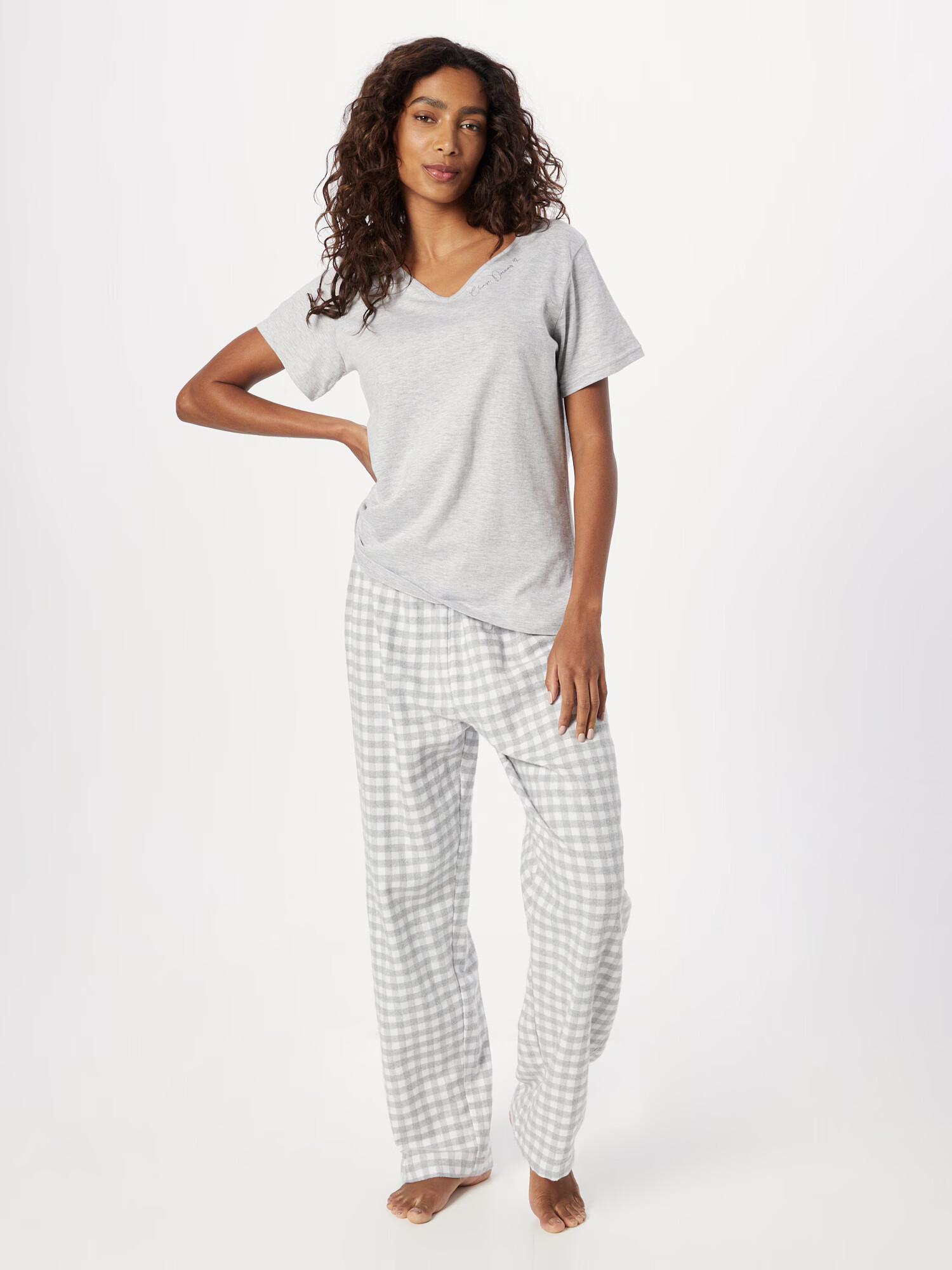 Dorothy Perkins Pijama gri amestecat / alb - Pled.ro