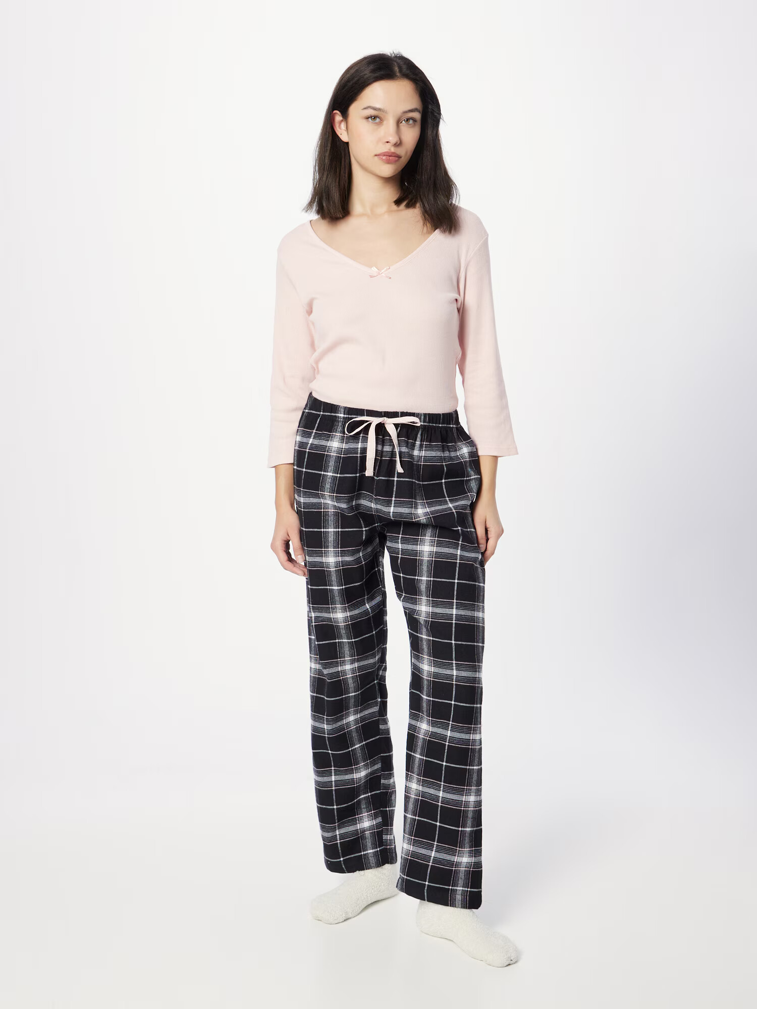 Dorothy Perkins Pijama gri deschis / roz pastel / negru - Pled.ro