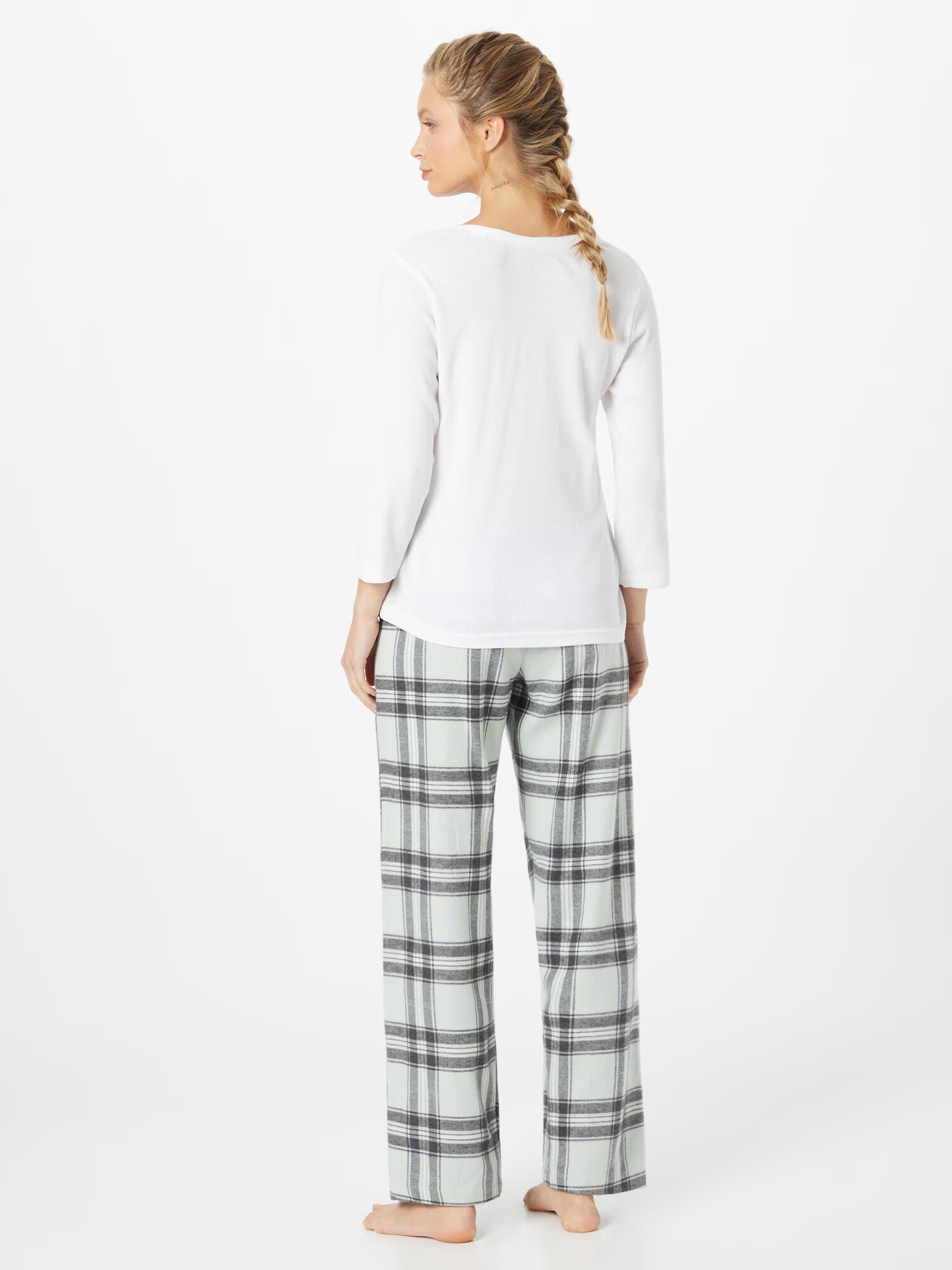 Dorothy Perkins Pijama gri metalic / verde deschis / alb - Pled.ro