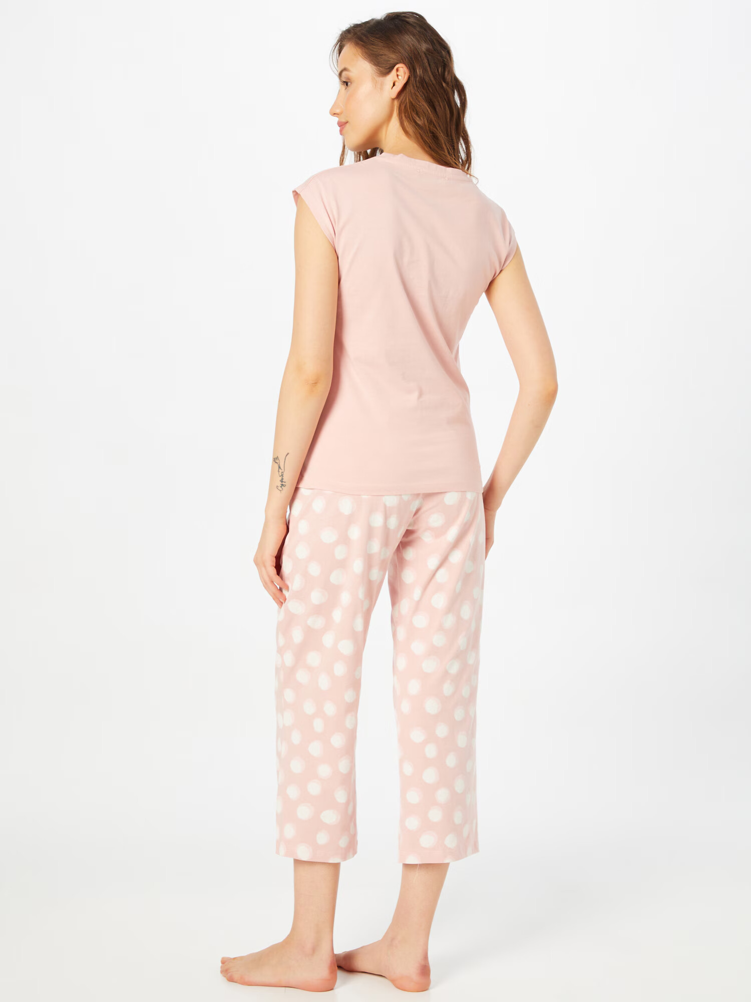 Dorothy Perkins Pijama 'Hello Weekend' auriu / roz / negru / alb - Pled.ro