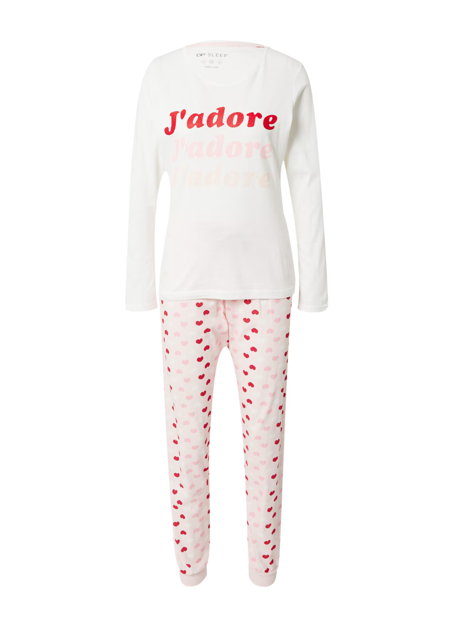 Dorothy Perkins Pijama 'J'adore' roz / roșu / alb - Pled.ro