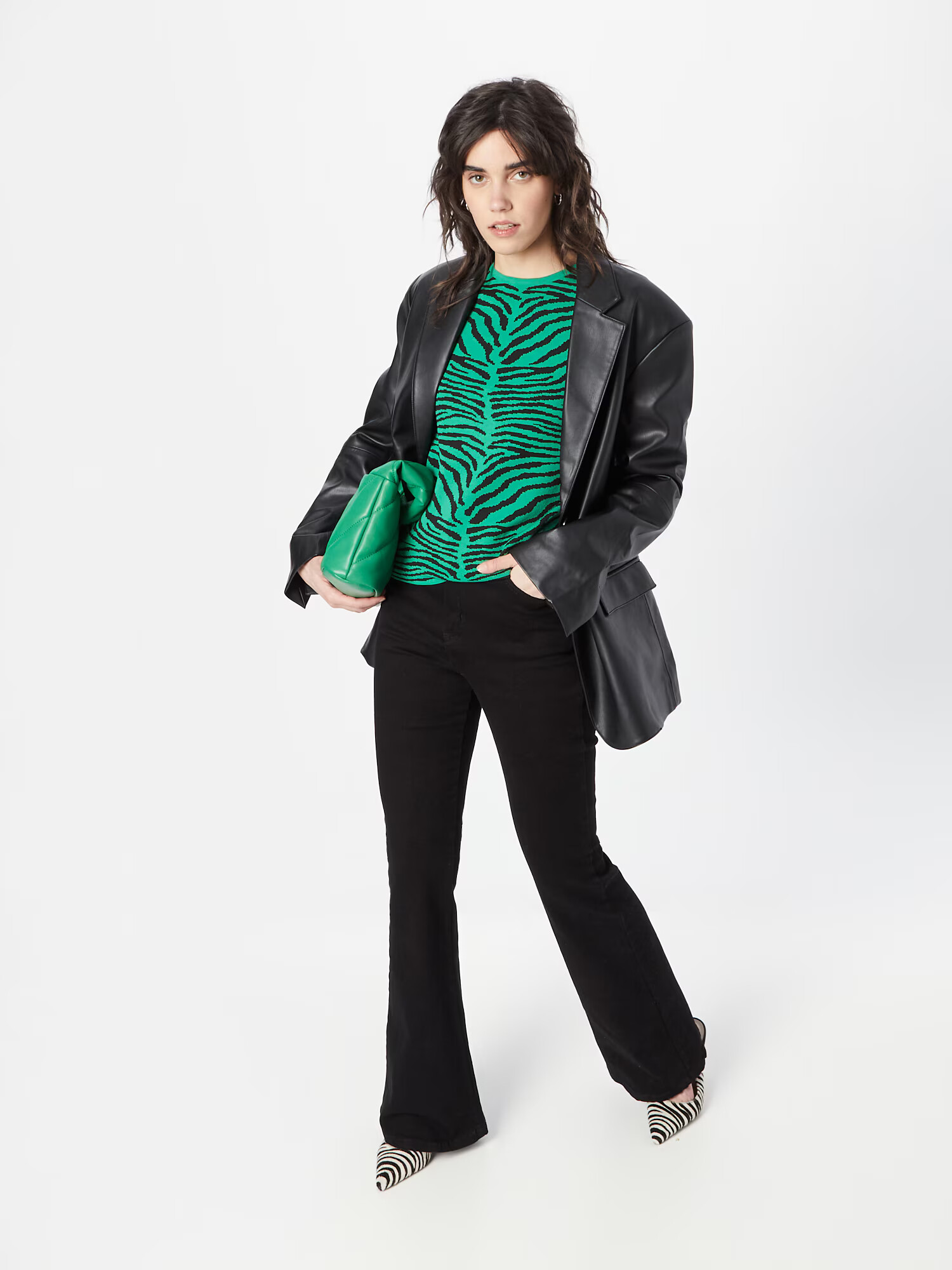 Dorothy Perkins Pulover verde / negru - Pled.ro