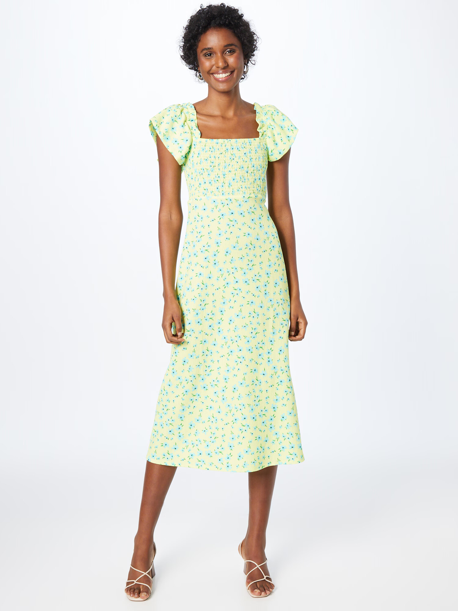 Dorothy Perkins Rochie de vară albastru deschis / galben citron / verde - Pled.ro