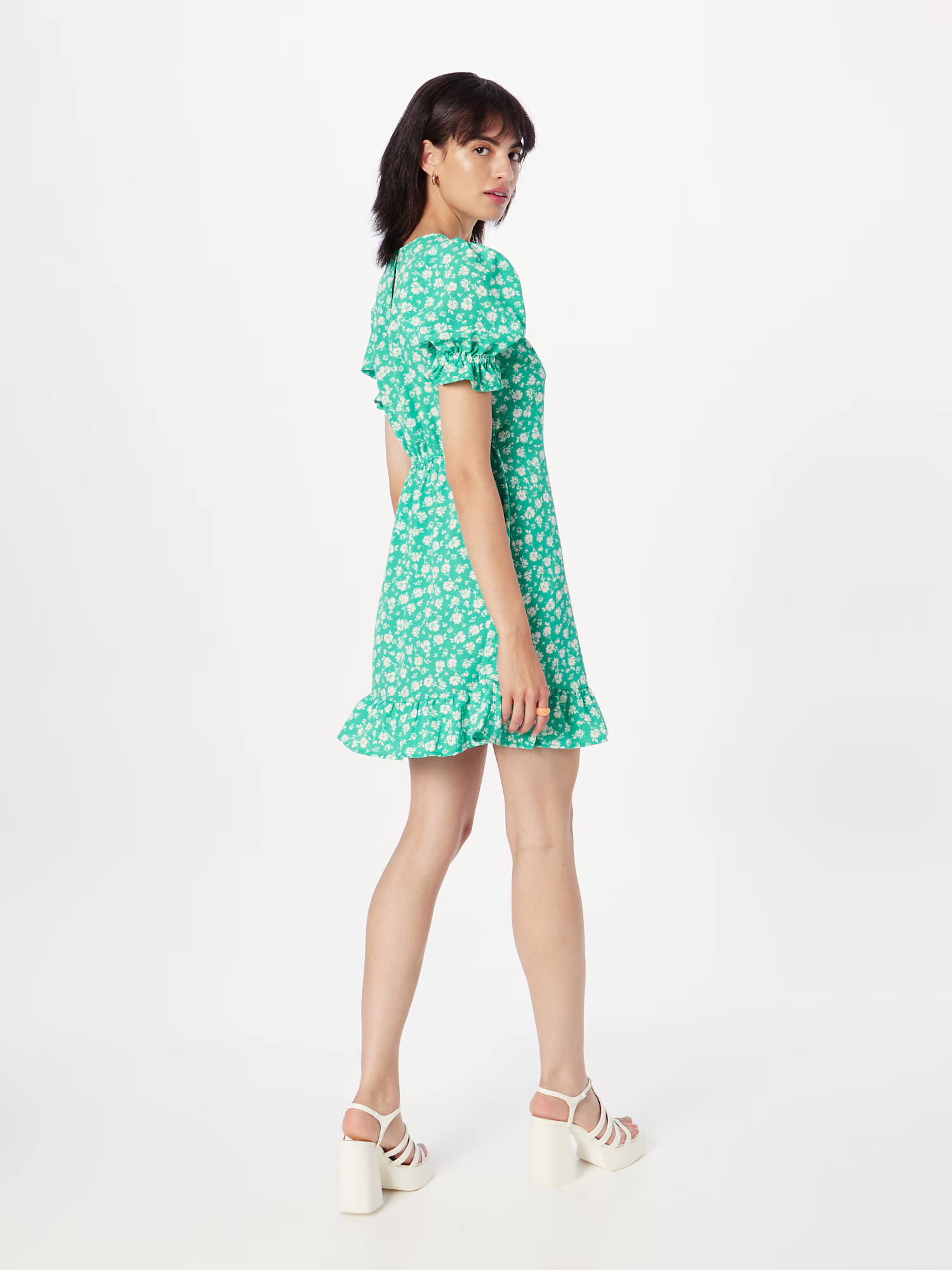 Dorothy Perkins Rochie de vară verde mentă / alb - Pled.ro