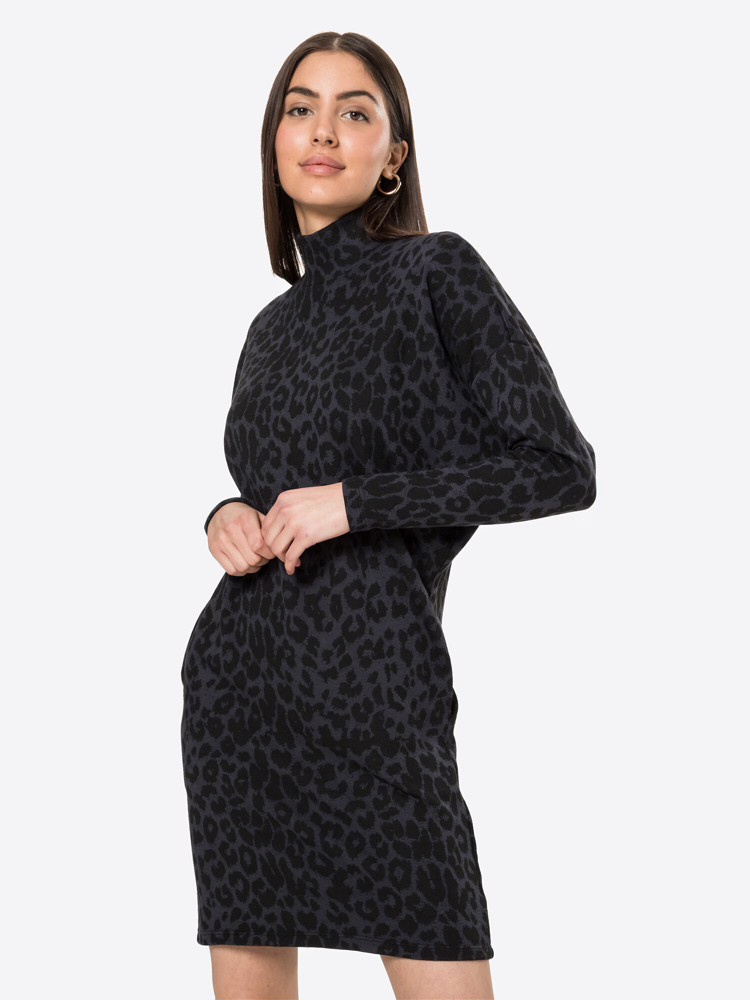 Dorothy Perkins Rochie 'LEOPARD' gri / negru - Pled.ro