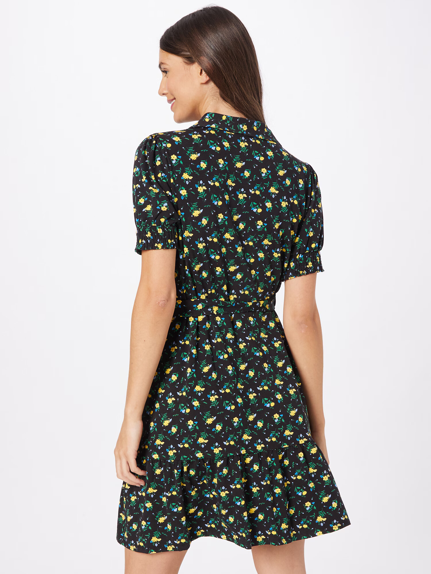 Dorothy Perkins Rochie tip bluză 'Lemon Ditsy' albastru deschis / galben / verde / negru - Pled.ro