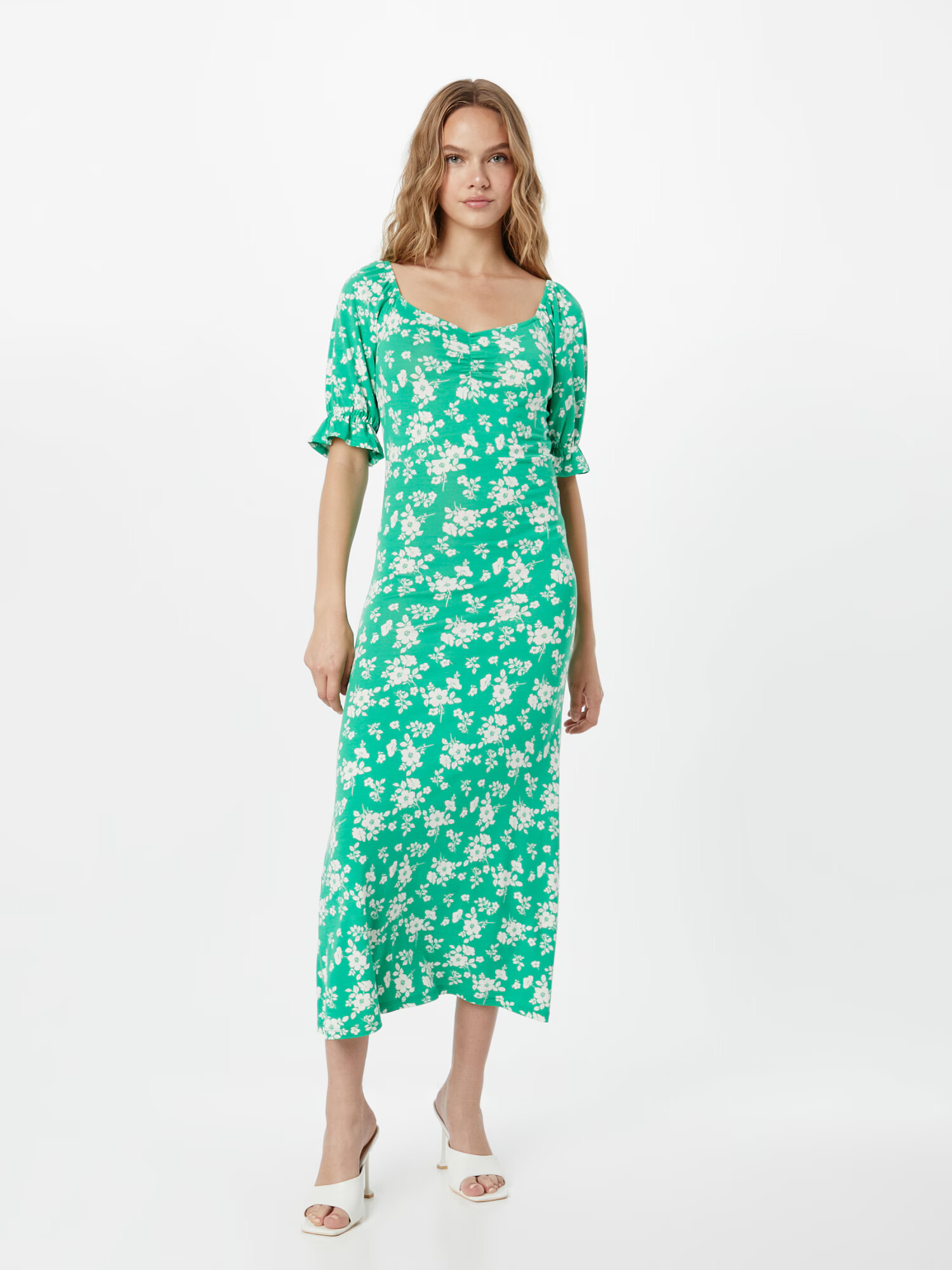 Dorothy Perkins Rochie verde / alb - Pled.ro