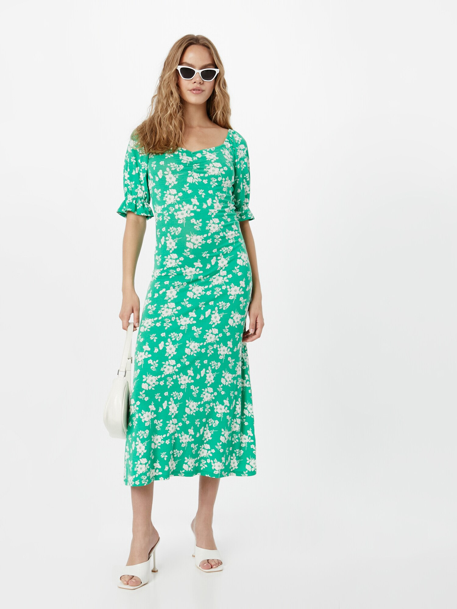 Dorothy Perkins Rochie verde / alb - Pled.ro