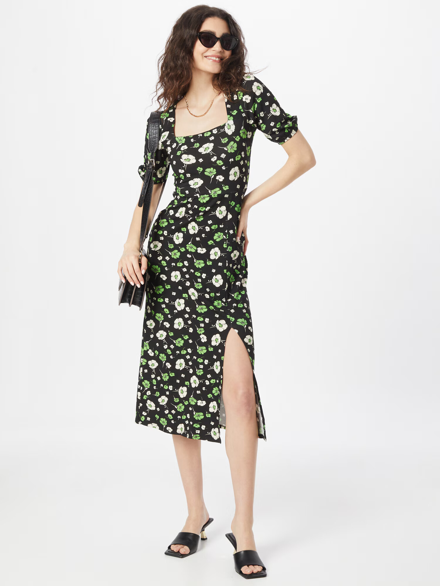 Dorothy Perkins Rochie verde deschis / negru / alb - Pled.ro