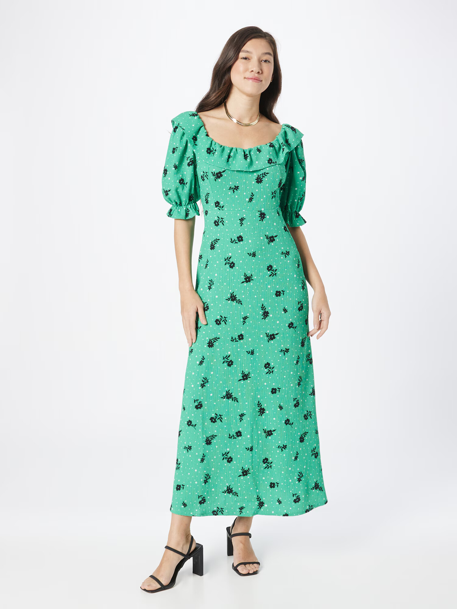 Dorothy Perkins Rochie verde / negru / alb - Pled.ro