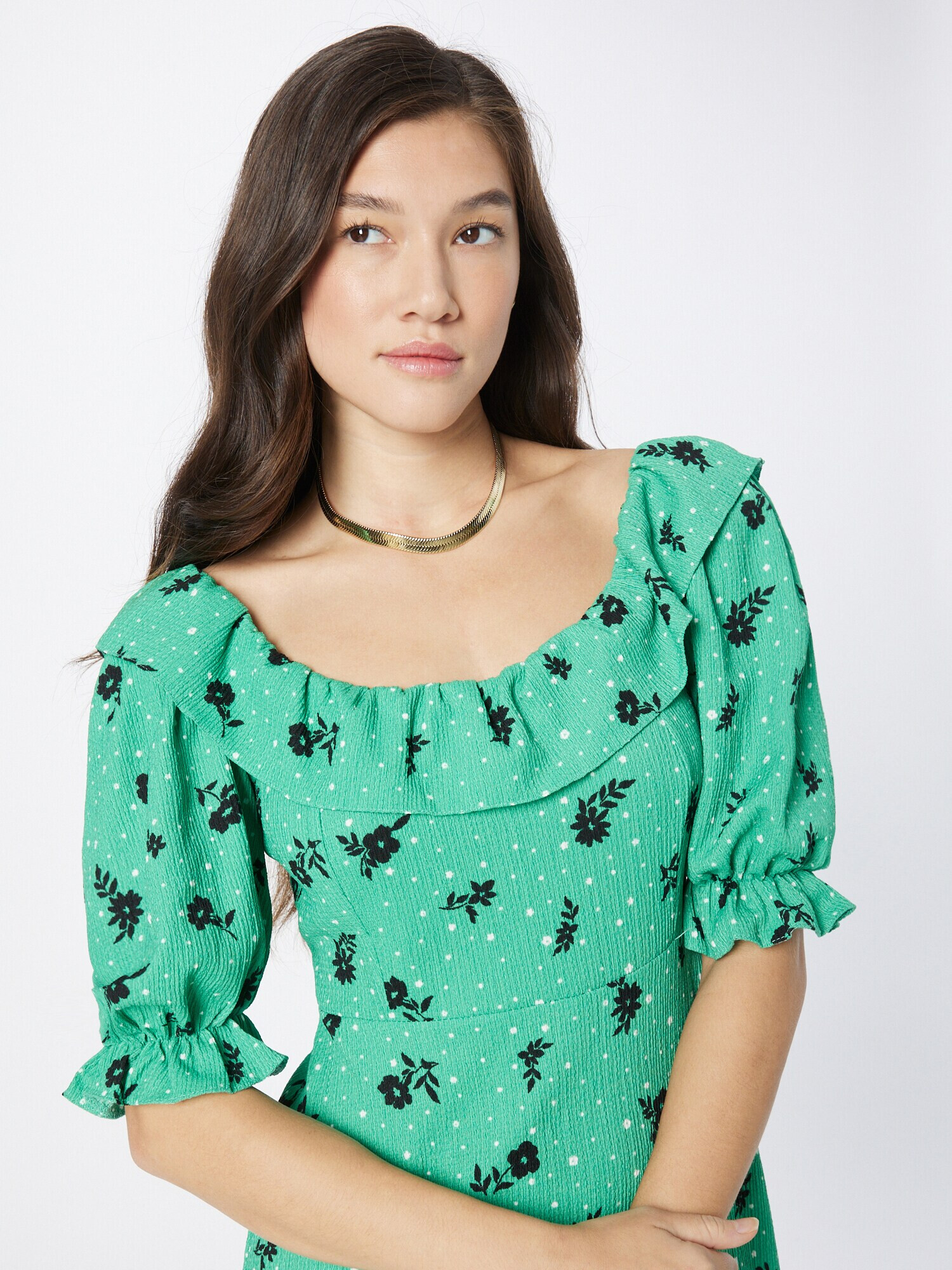 Dorothy Perkins Rochie verde / negru / alb - Pled.ro