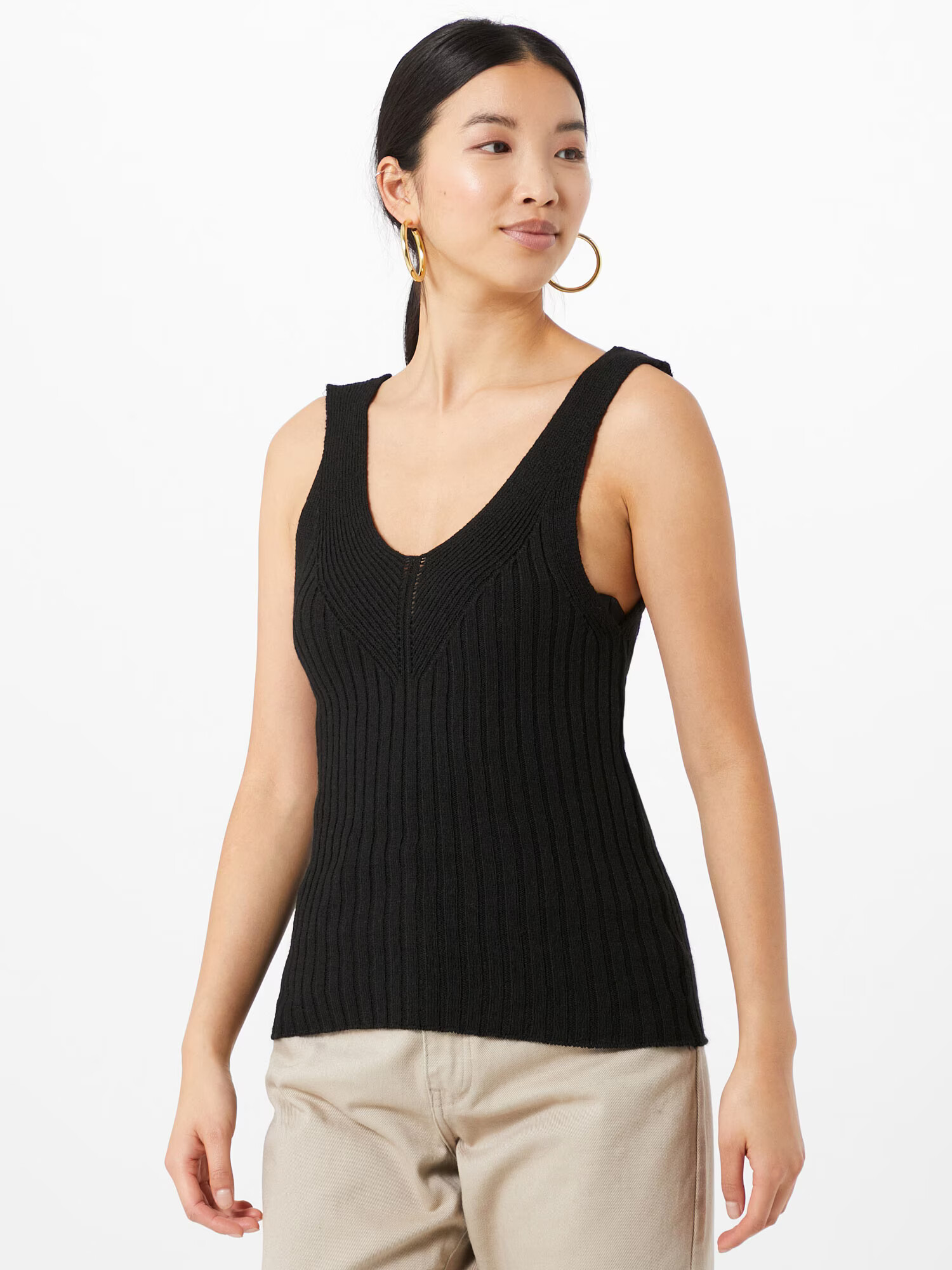 Dorothy Perkins Top brodat negru - Pled.ro